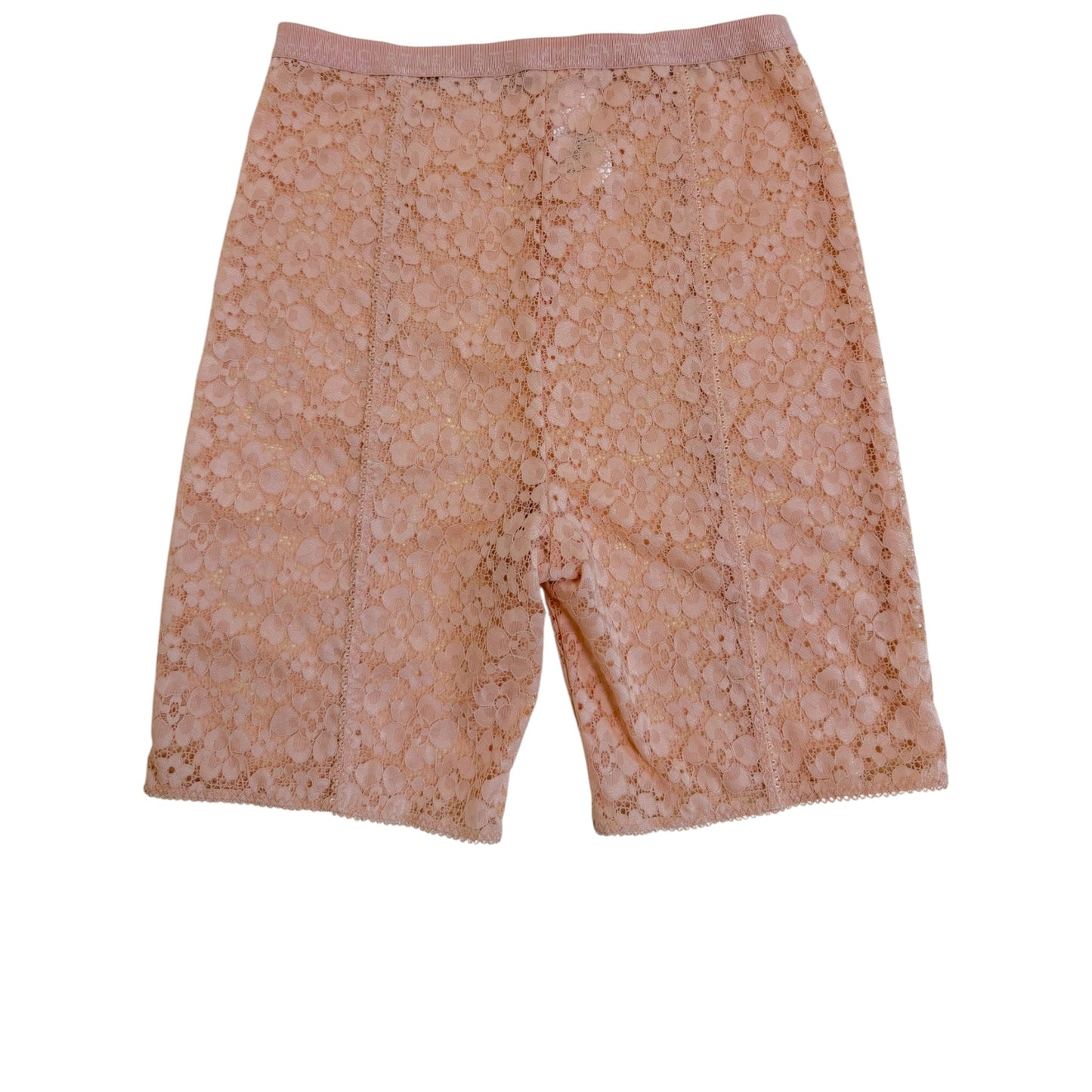 Stella McCartney NWT Evelyn Skating Pastel Pink Floral Lace Cycling Shorts - Size S
