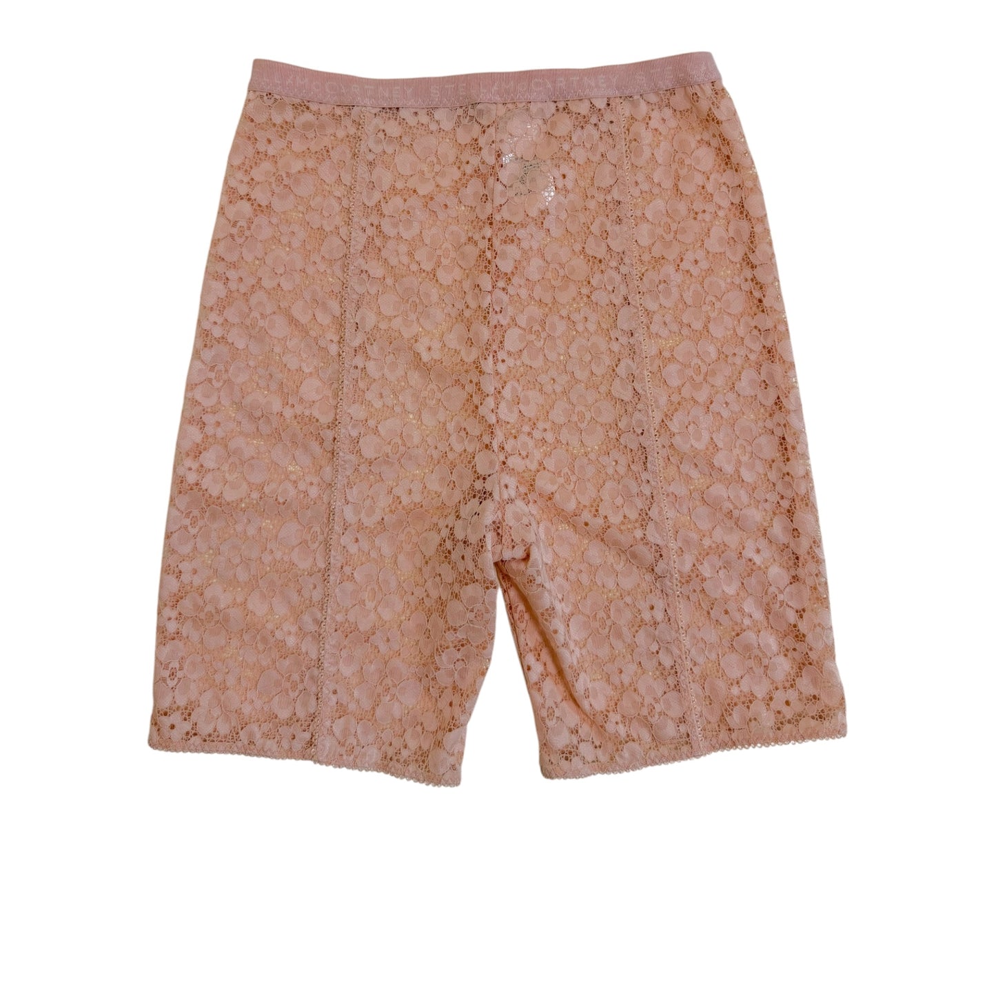 Stella McCartney NWT Evelyn Skating Pastel Pink Floral Lace Cycling Shorts - Size S