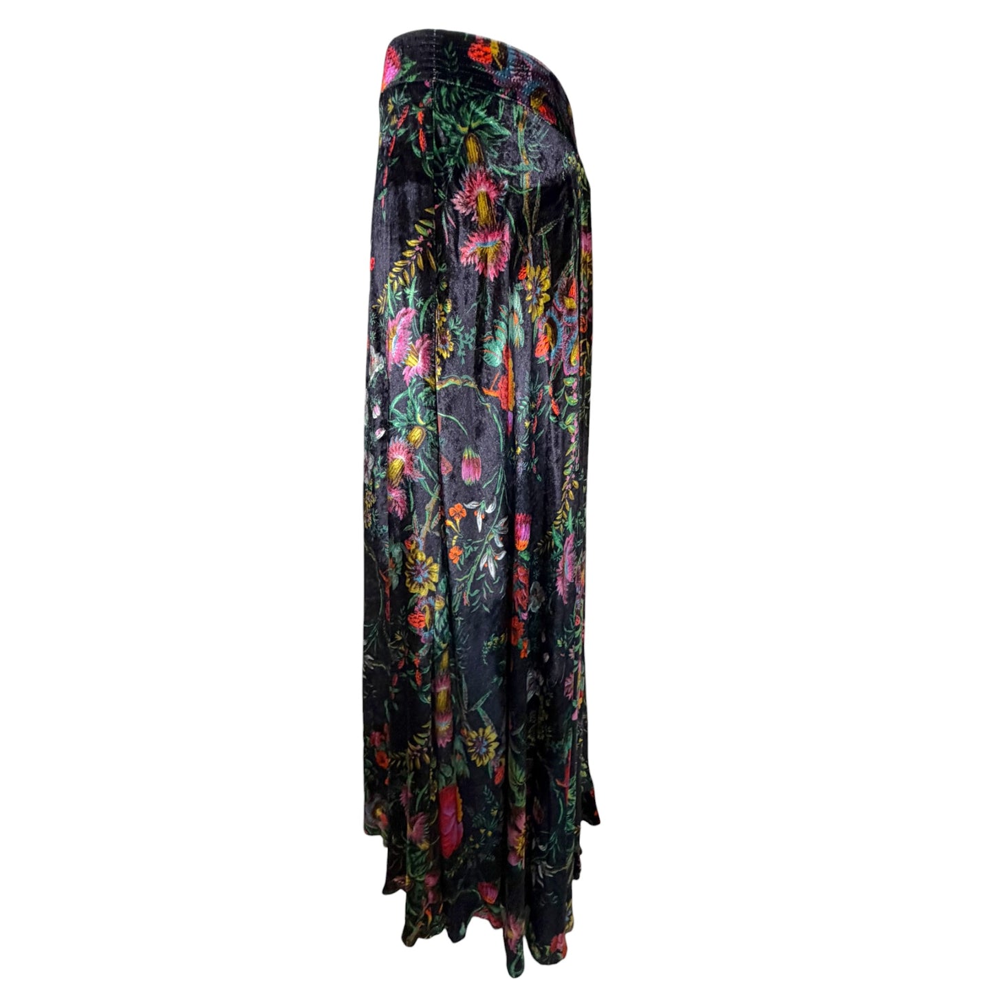 Paco Rabanne Fall 2019 Runway Floral Silk Blend Velvet Maxi Skirt Look 1 - Size 40