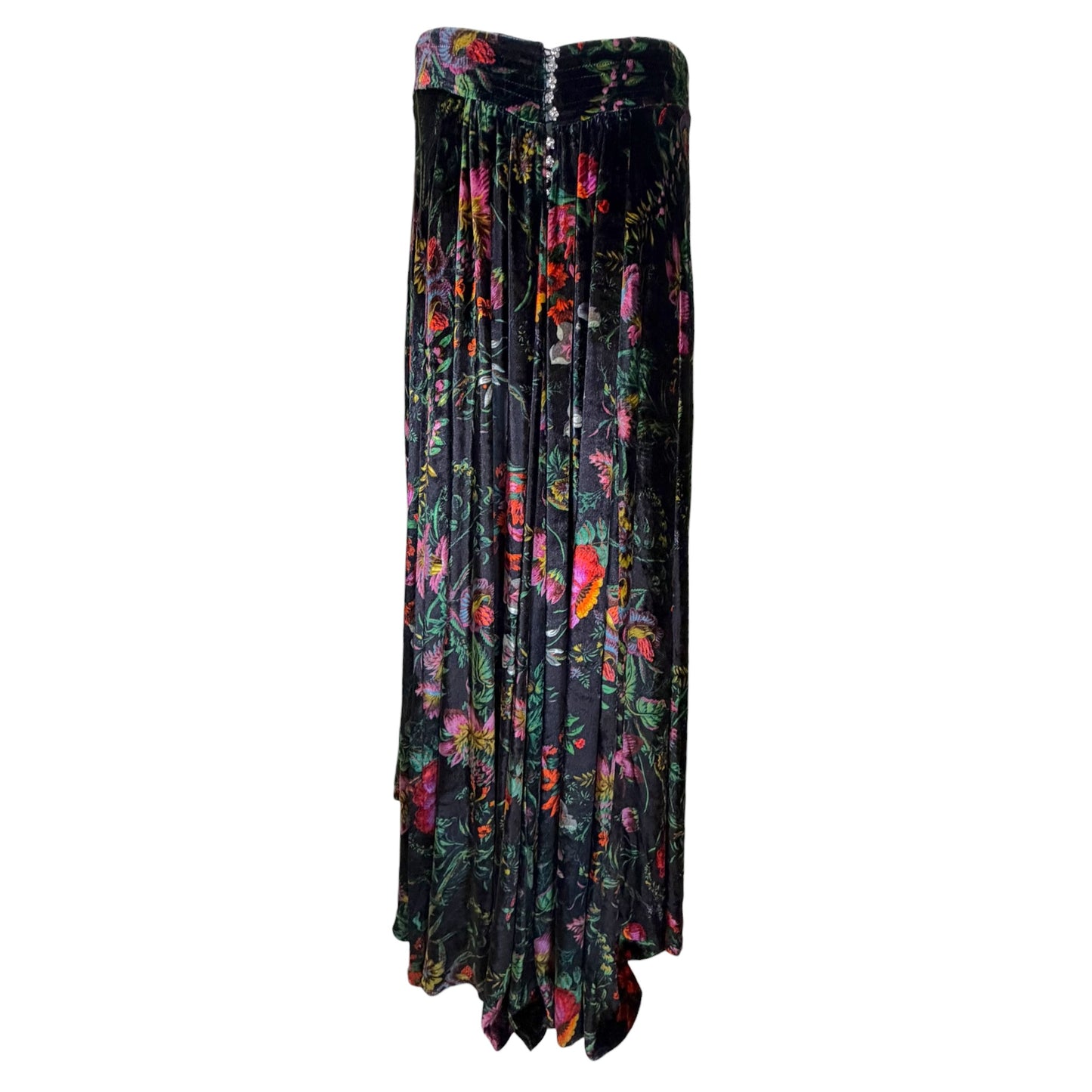 Paco Rabanne Fall 2019 Runway Floral Silk Blend Velvet Maxi Skirt Look 1 - Size 40