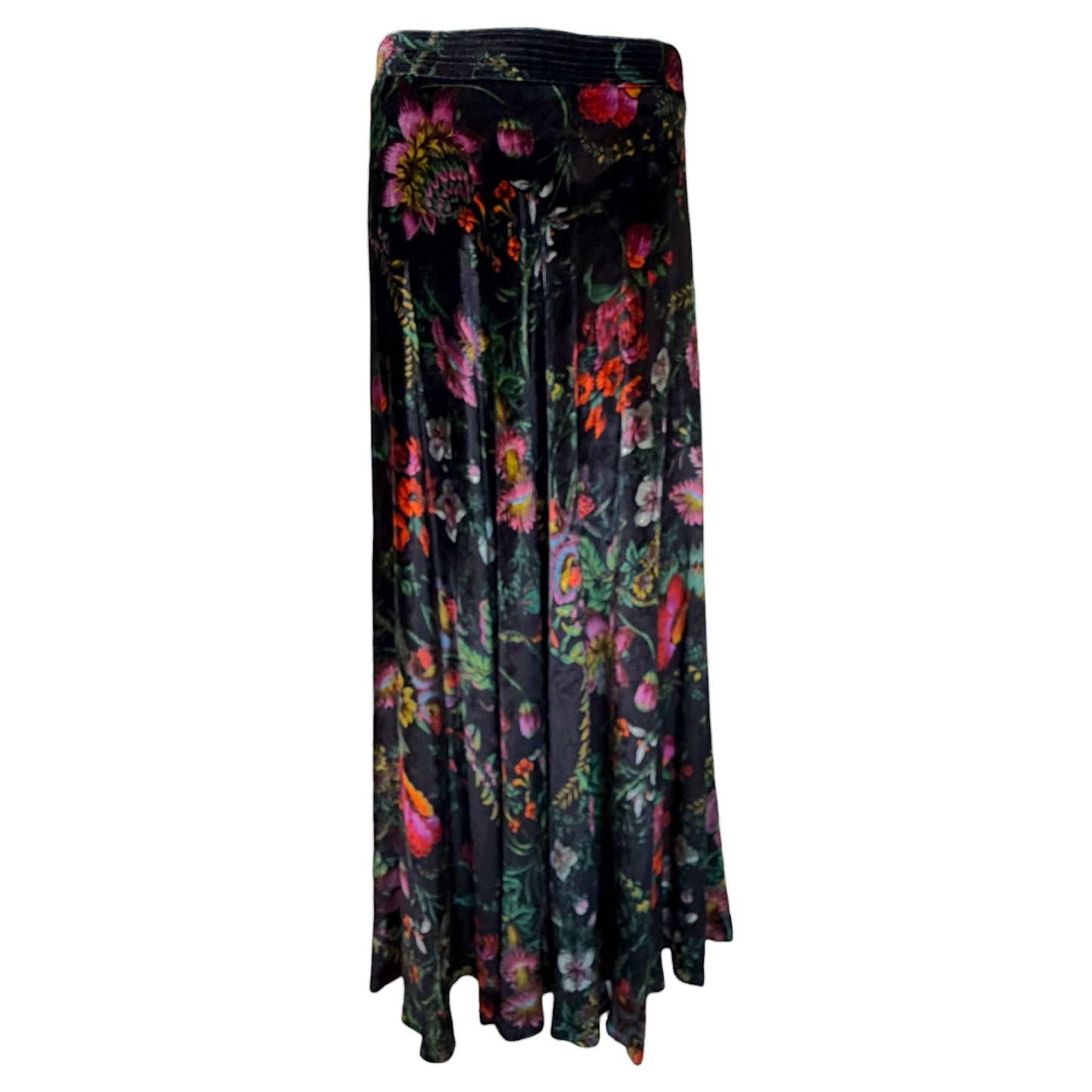 Paco Rabanne Fall 2019 Runway Floral Silk Blend Velvet Maxi Skirt Look 1 - Size 40