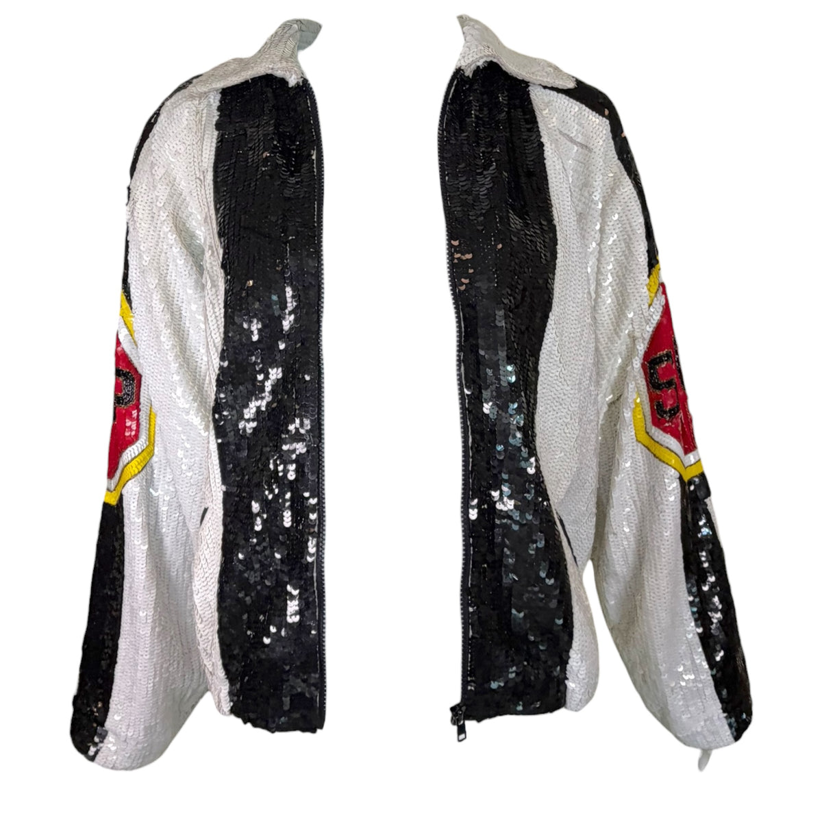 Vintage Lillie Rubin U.S. 101 silk sequin bomber jacket, back view