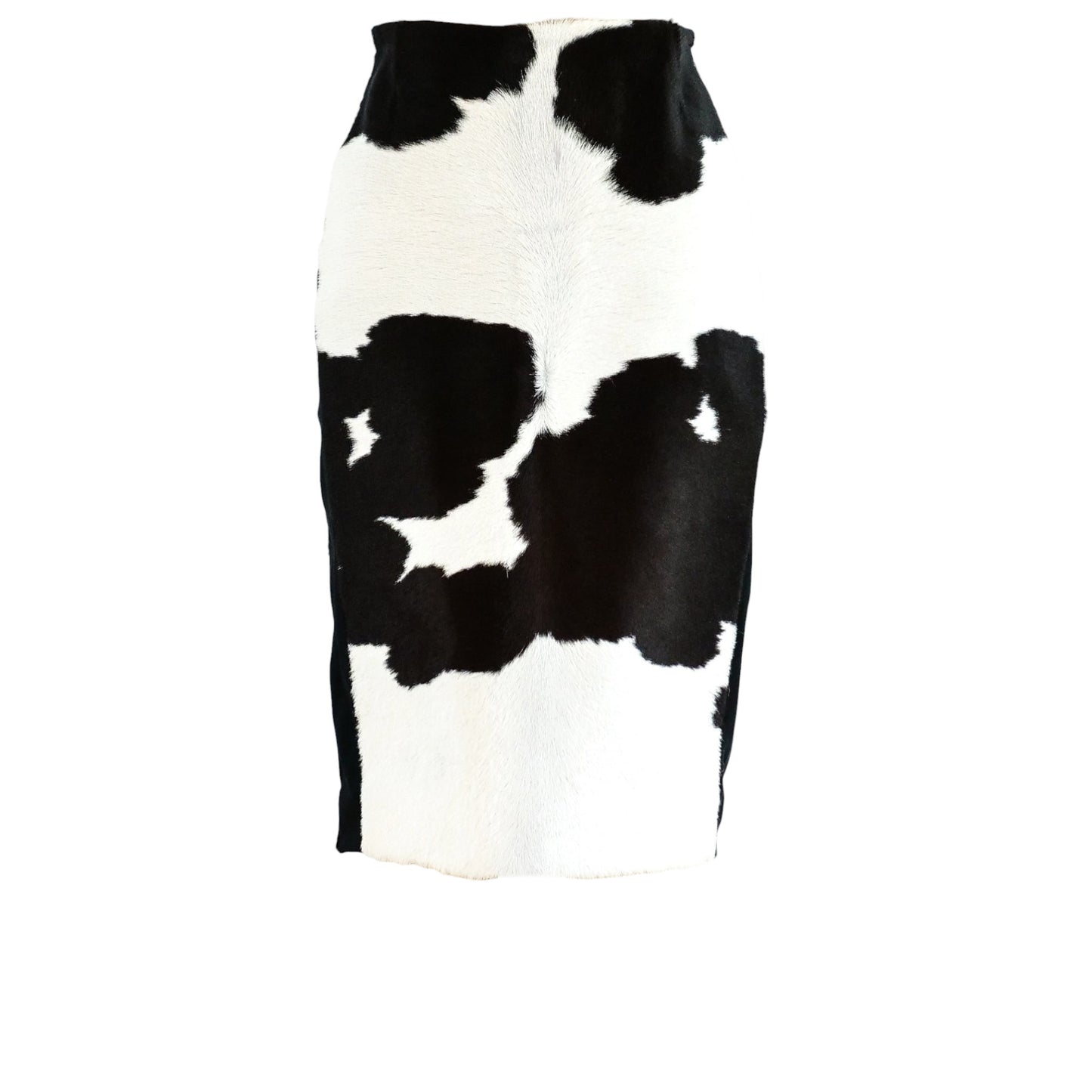 Tom Ford Black & White Hair-On-Calf Cowhide Pencil Skirt NWT Size 44