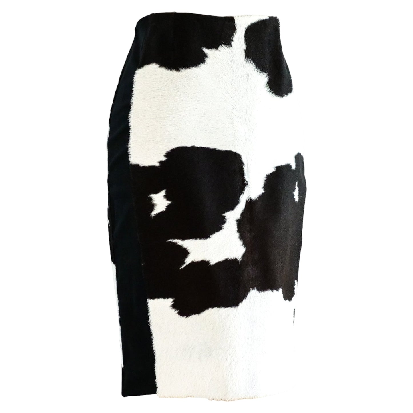 Tom Ford Black & White Hair-On-Calf Cowhide Pencil Skirt NWT Size 44