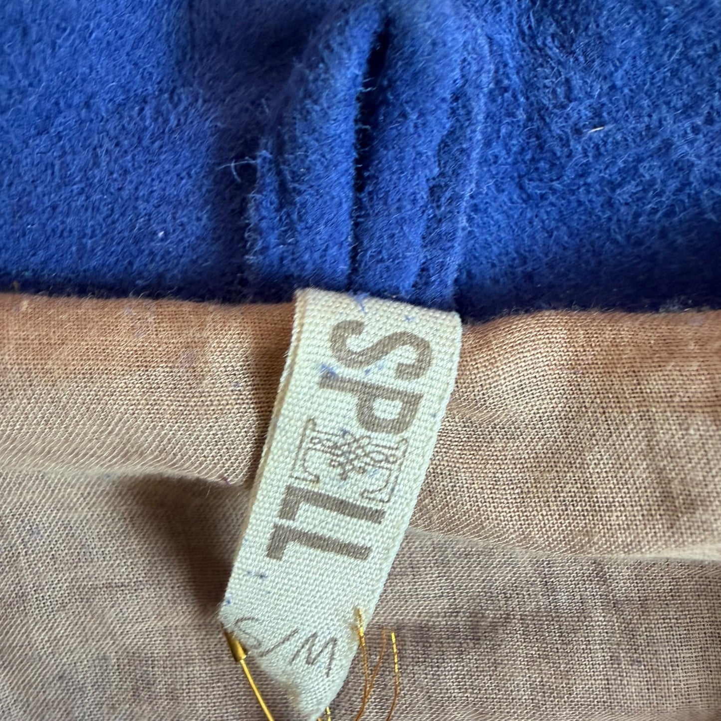 Vintage Spell & The Gypsy Collective Hendrix Lapis Suede Leather Fringe Beaded Jacket Size S/M