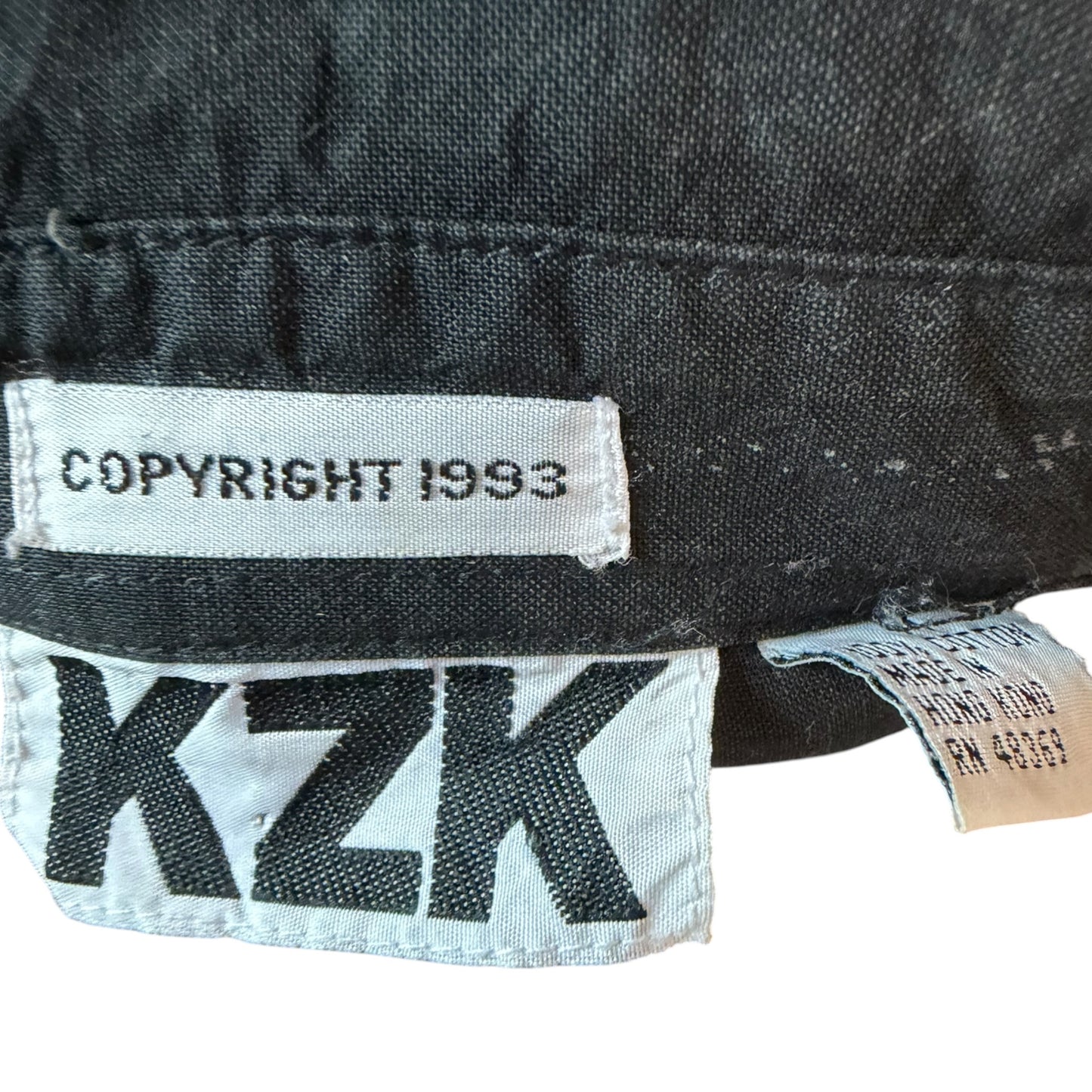 Vintage 1993 KZK Black Western Fringe Studded Button-Up Shirt Size Medium