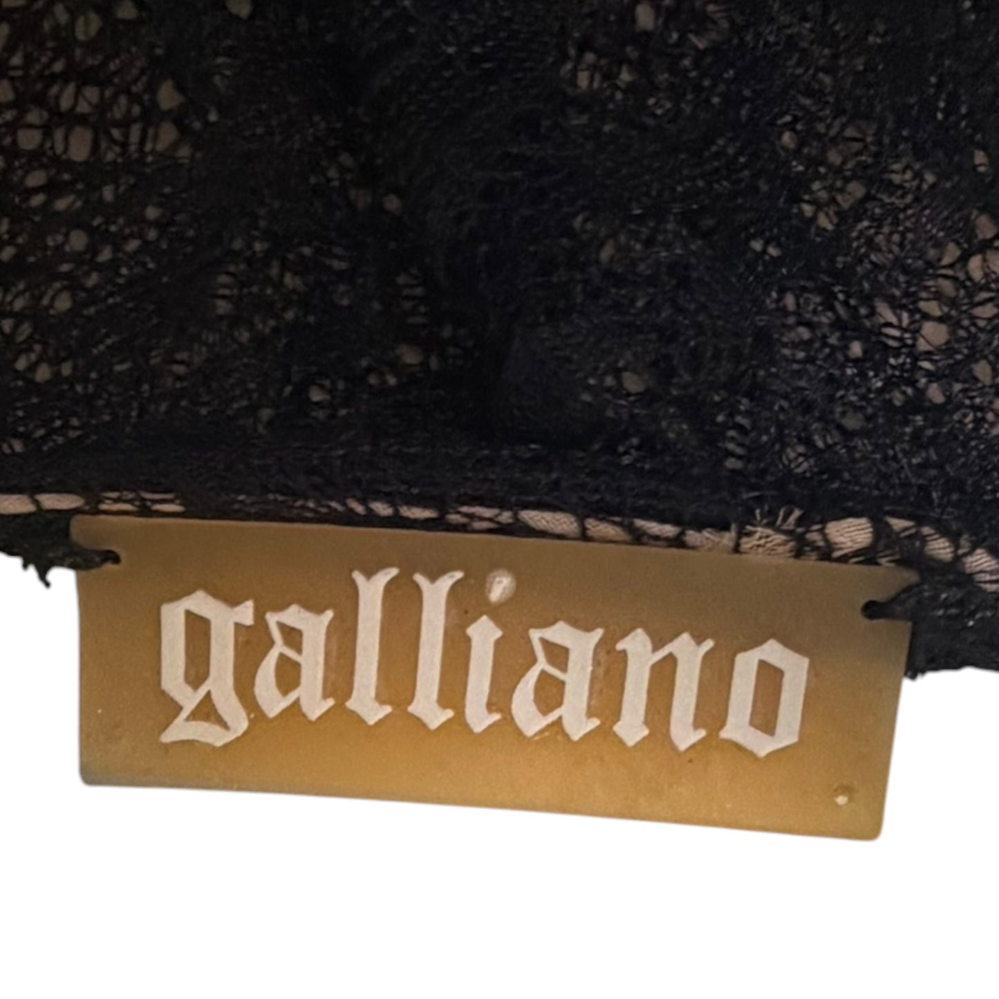 John Galliano Nude & Black Lace Bias-Cut Gown, 2007 | Size 42