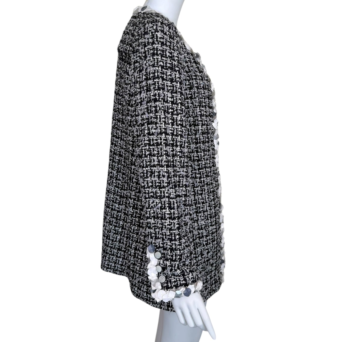 Chanel Spring 2009 Runway Tweed Jacket - Look 7 Sequin Trim Bouclé Karl Lagerfeld Era (09P)