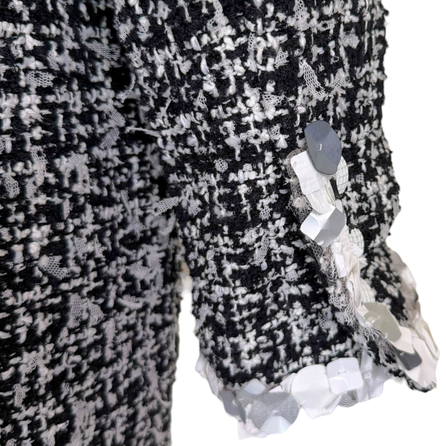 Chanel Spring 2009 Runway Tweed Jacket - Look 7 Sequin Trim Bouclé Karl Lagerfeld Era (09P)