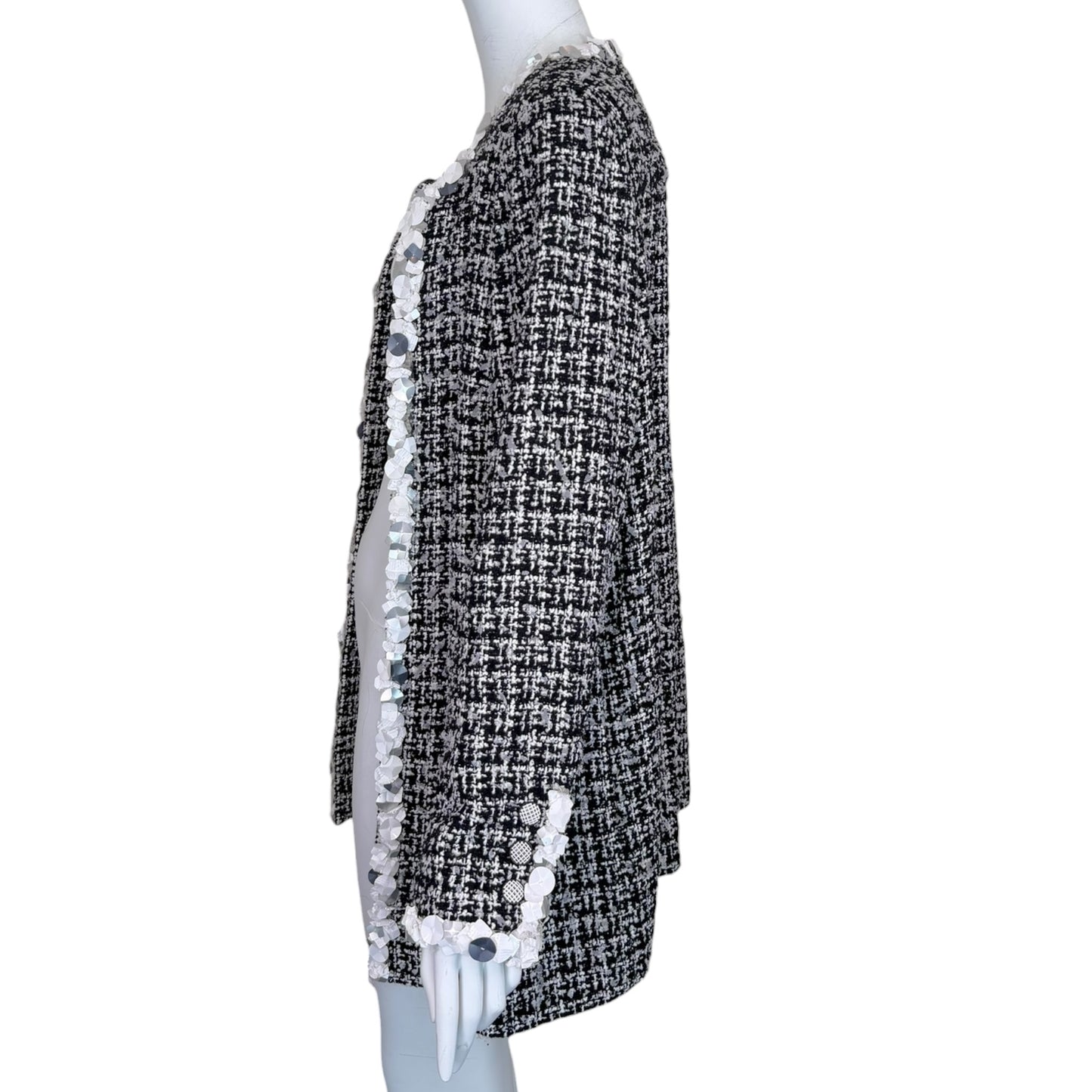 Chanel Spring 2009 Runway Tweed Jacket - Look 7 Sequin Trim Bouclé Karl Lagerfeld Era (09P)