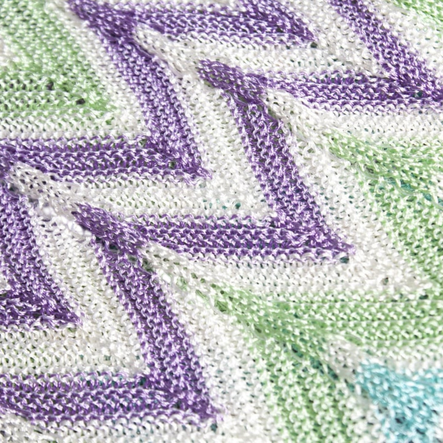 Missoni Multicolor Zigzag Chevron Knit Scarf NWT | Pastel Wave Stripe | 10” x 64”