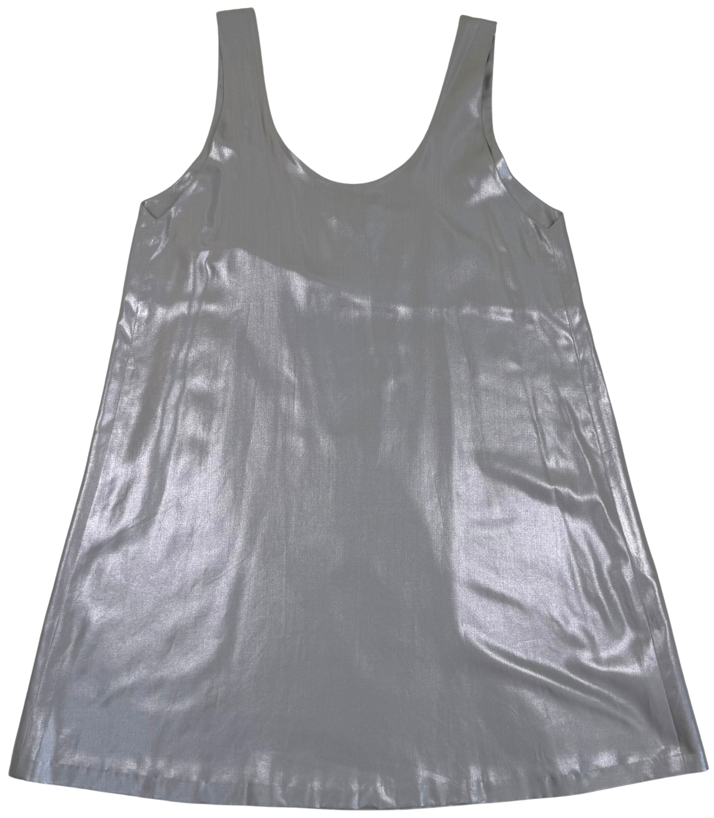 Issey Miyake Fall/Winter 2019 Silver Liquid Silk Mini Dress
