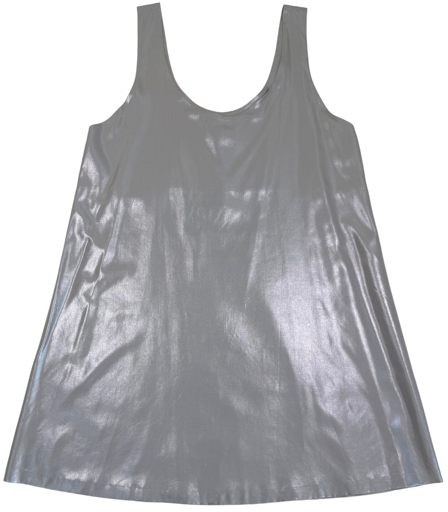 Issey Miyake Fall/Winter 2019 Silver Liquid Silk Mini Dress