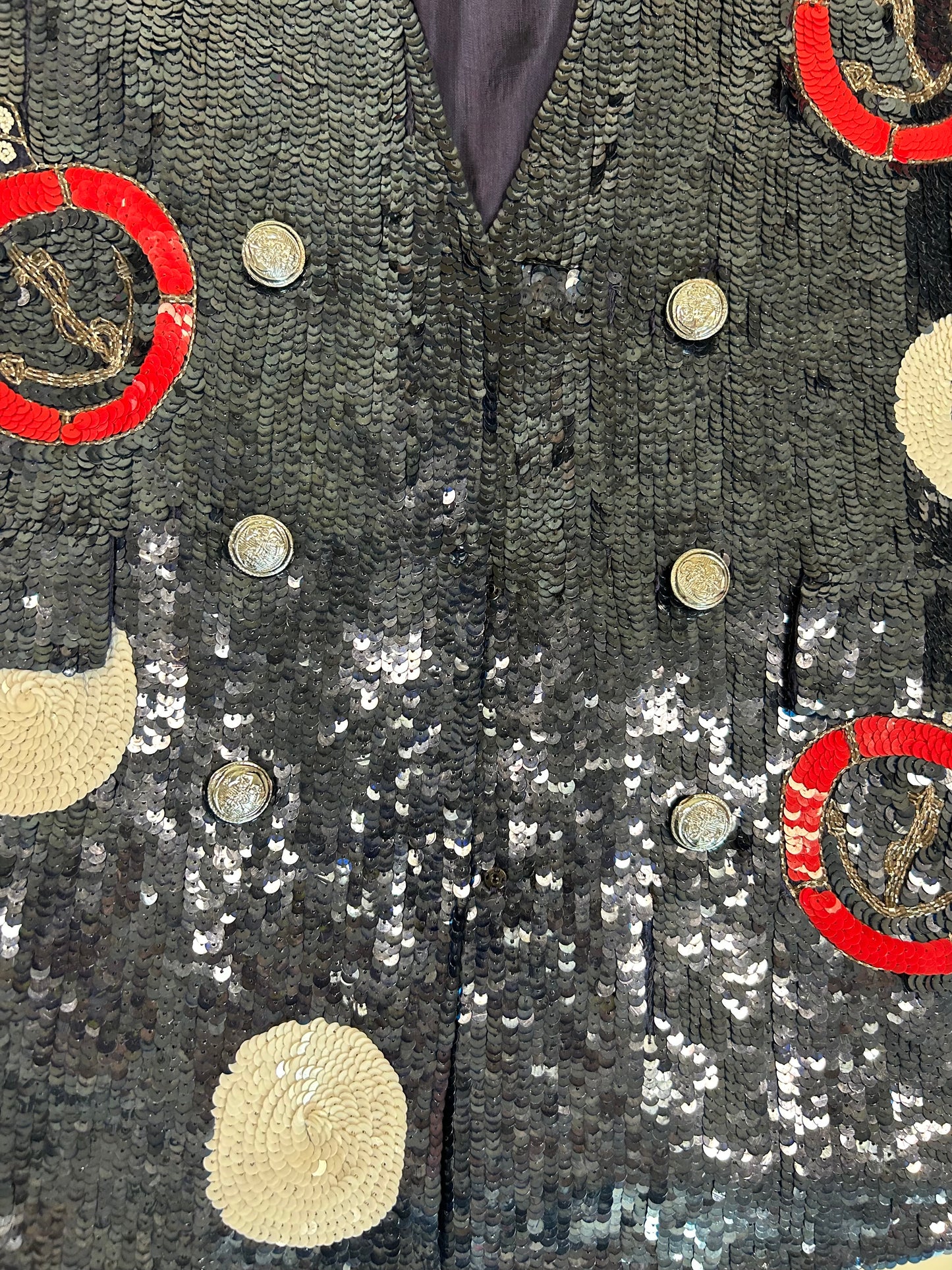 Lillie Rubin Vintage 80's Sequin Nautical Blazer