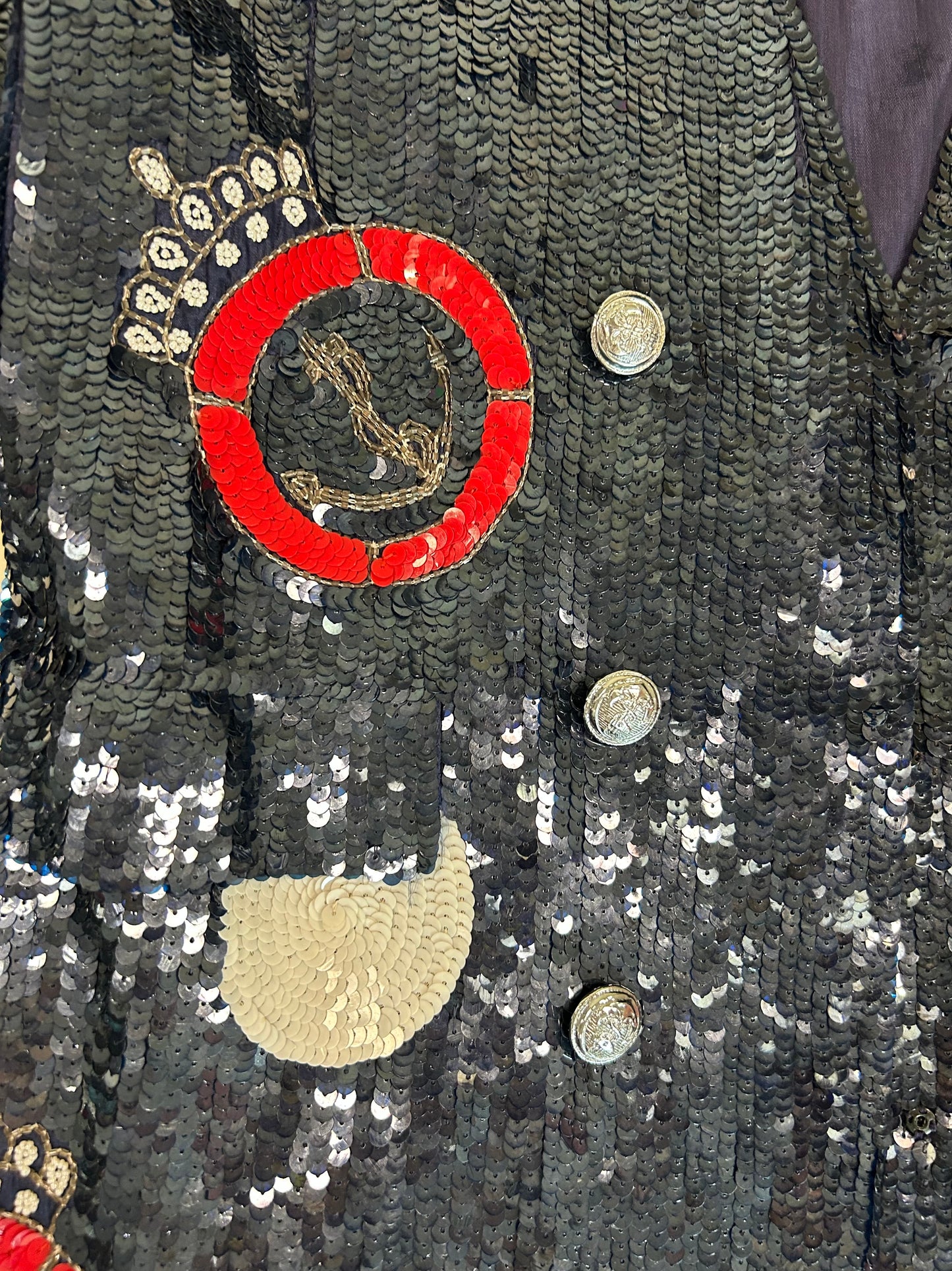 Lillie Rubin Vintage 80's Sequin Nautical Blazer
