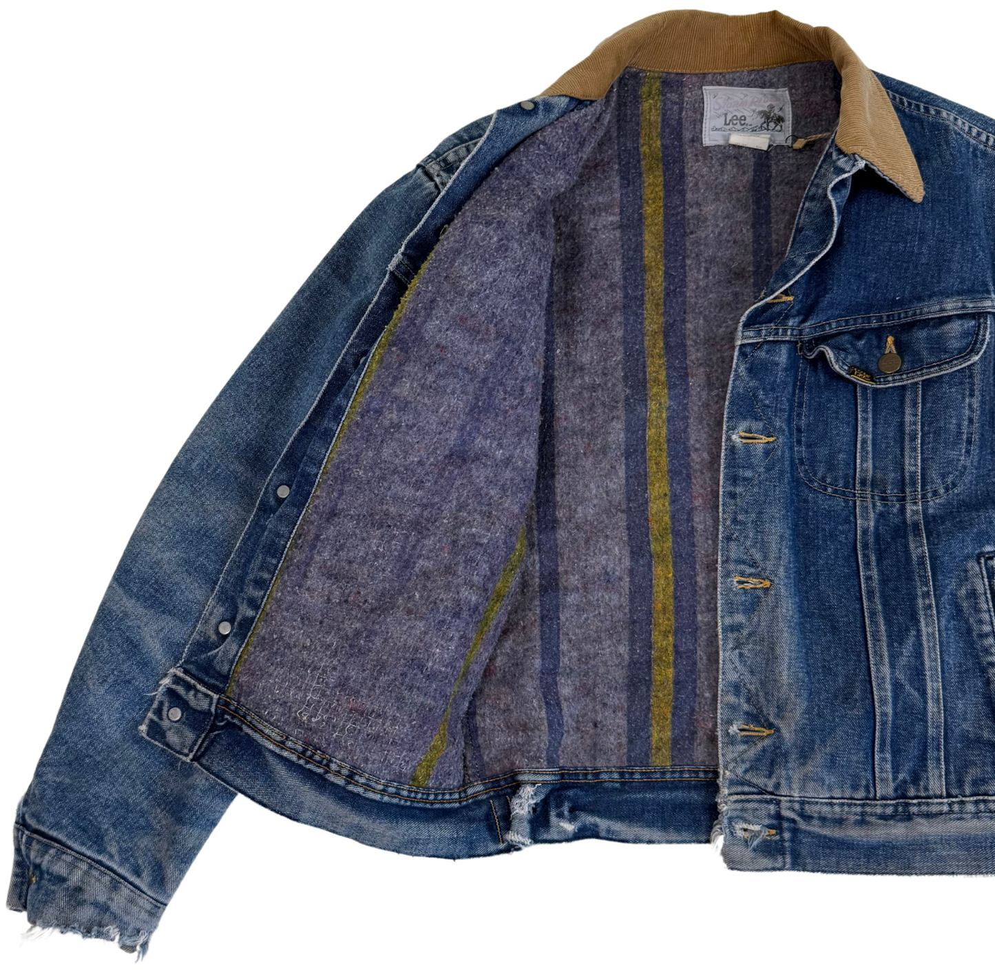Vintage 1960s Lee Storm Rider Blanket-Lined Denim Jacket – Made in USA