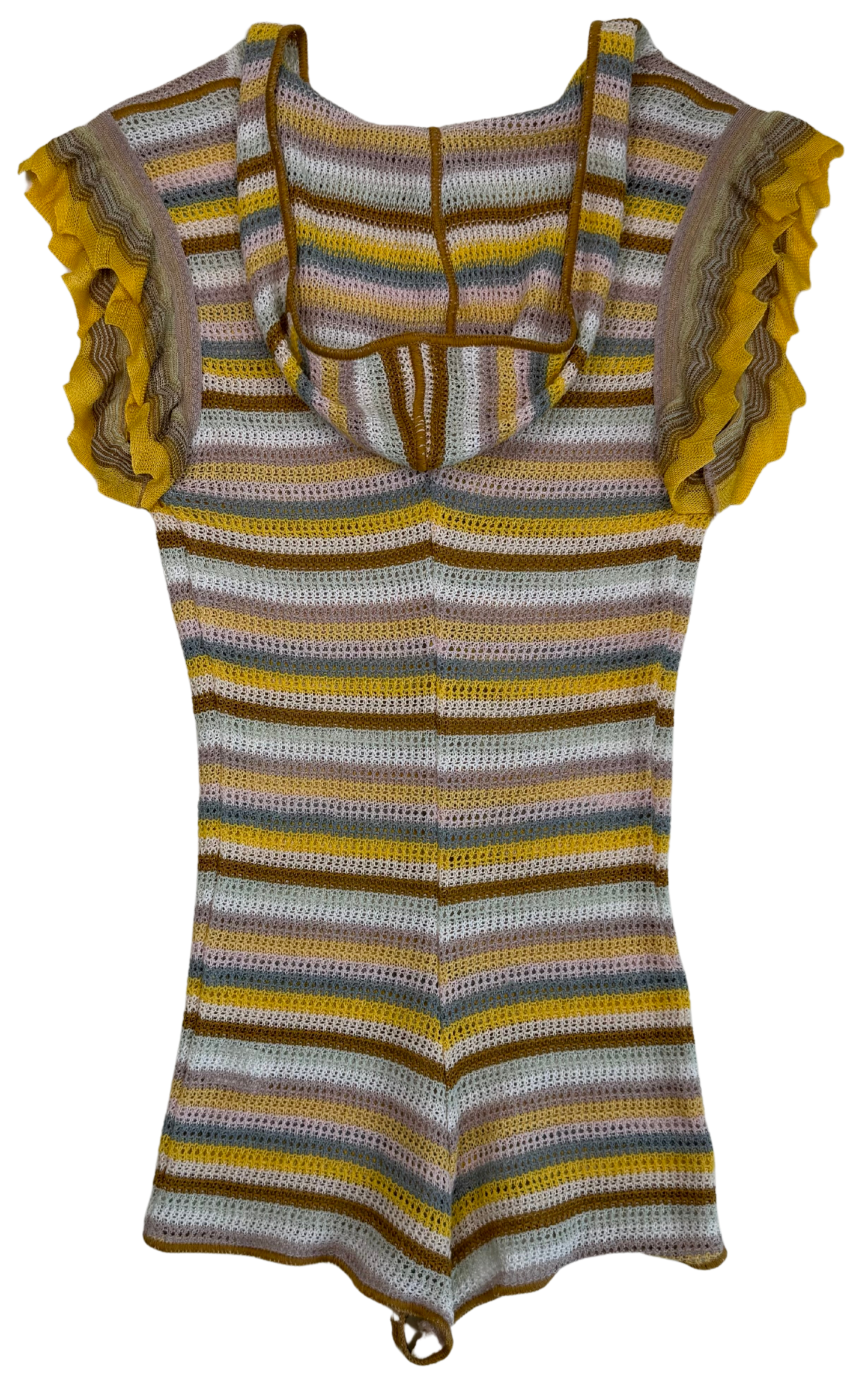 Missoni Mare Striped Knit Hooded Romper - Iconic Italian Resortwear