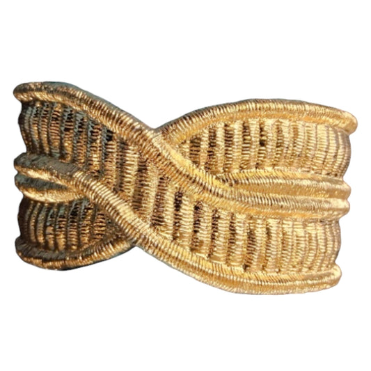 Vintage Givenchy Gold Plated Textured Wrap Cuff Bracelet