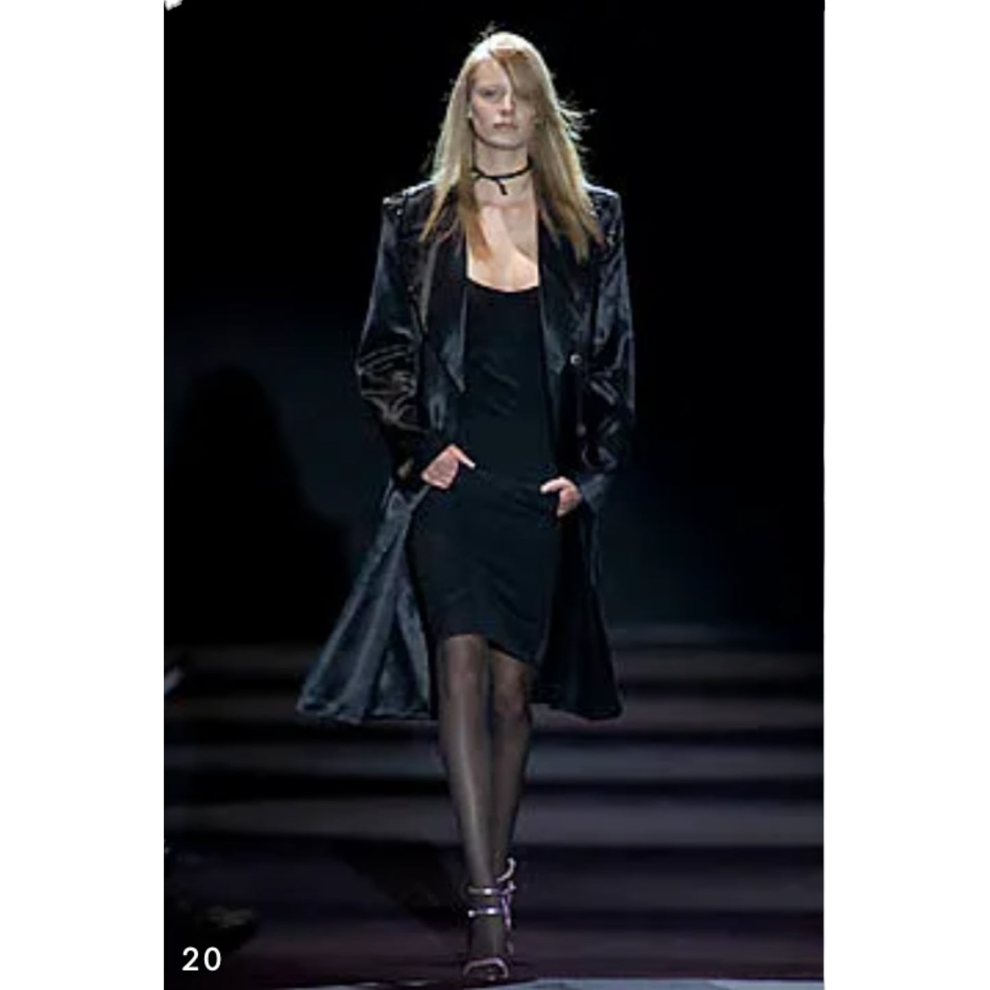 Yves Saint Laurent Rive Gauche Tom Ford Era Sapphire Blue Silk Taffeta Belted Trench Coat – Size FR 34