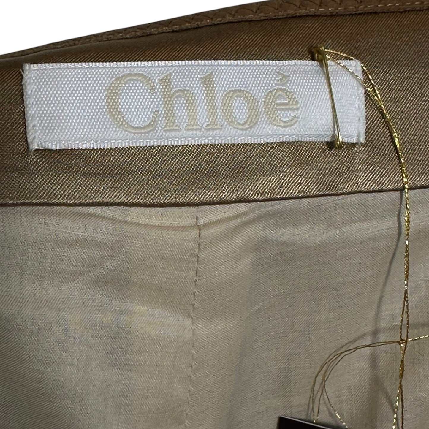 Chloé Phoebe Philo-Era Runway Linen Hemp Safari Cargo Shorts Size 38