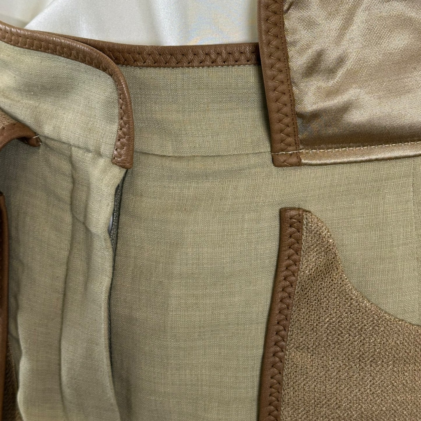 Chloé Phoebe Philo-Era Runway Linen Hemp Safari Cargo Shorts Size 38