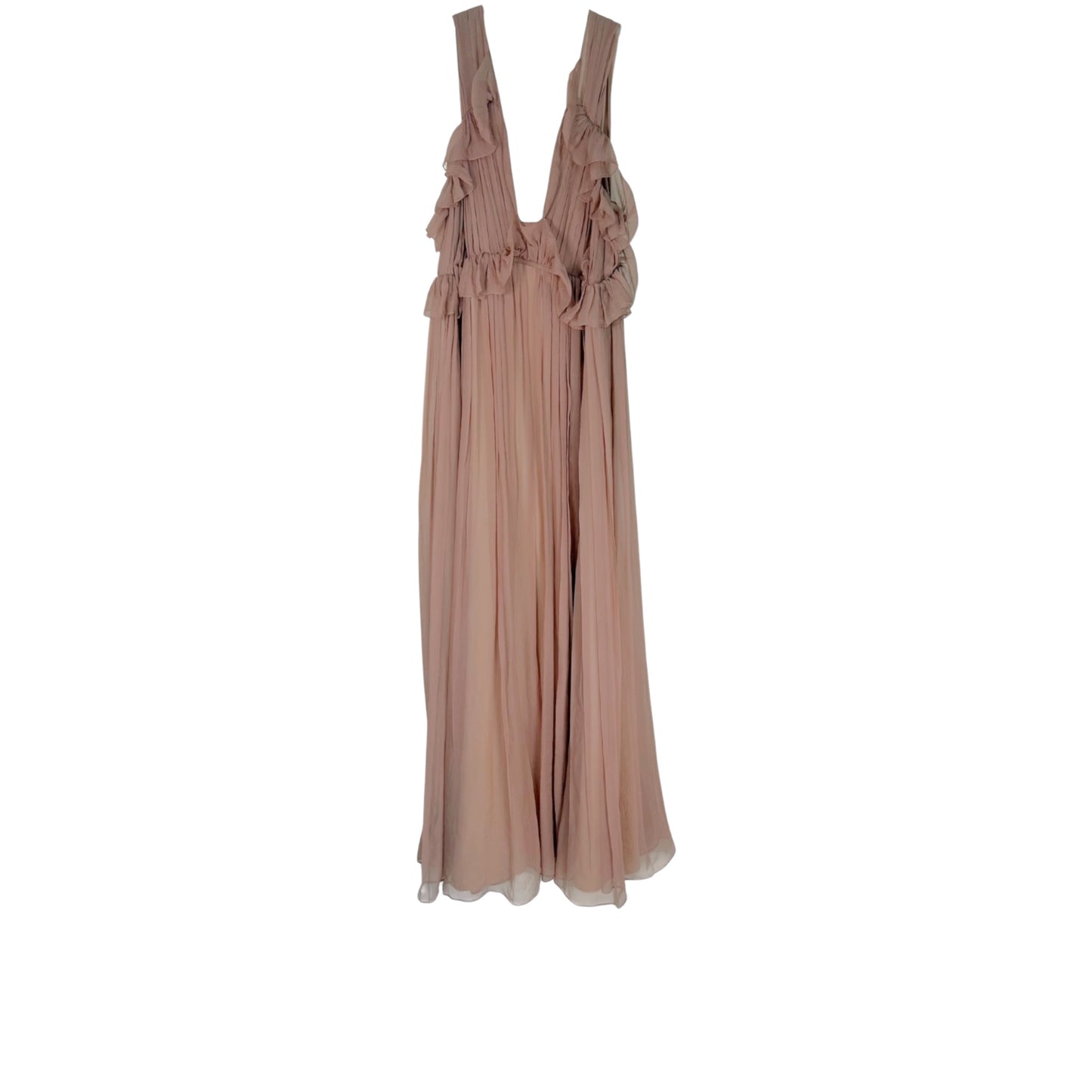 Vintage Chloé Silk Chiffon Ruffle Gown by Phoebe Philo, Early 2000s