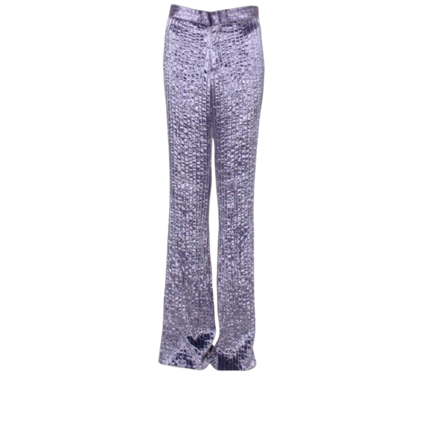 Gucci by Tom Ford F/W 1999 Runway Lavender Crushed Velvet Flare Pants IT 44