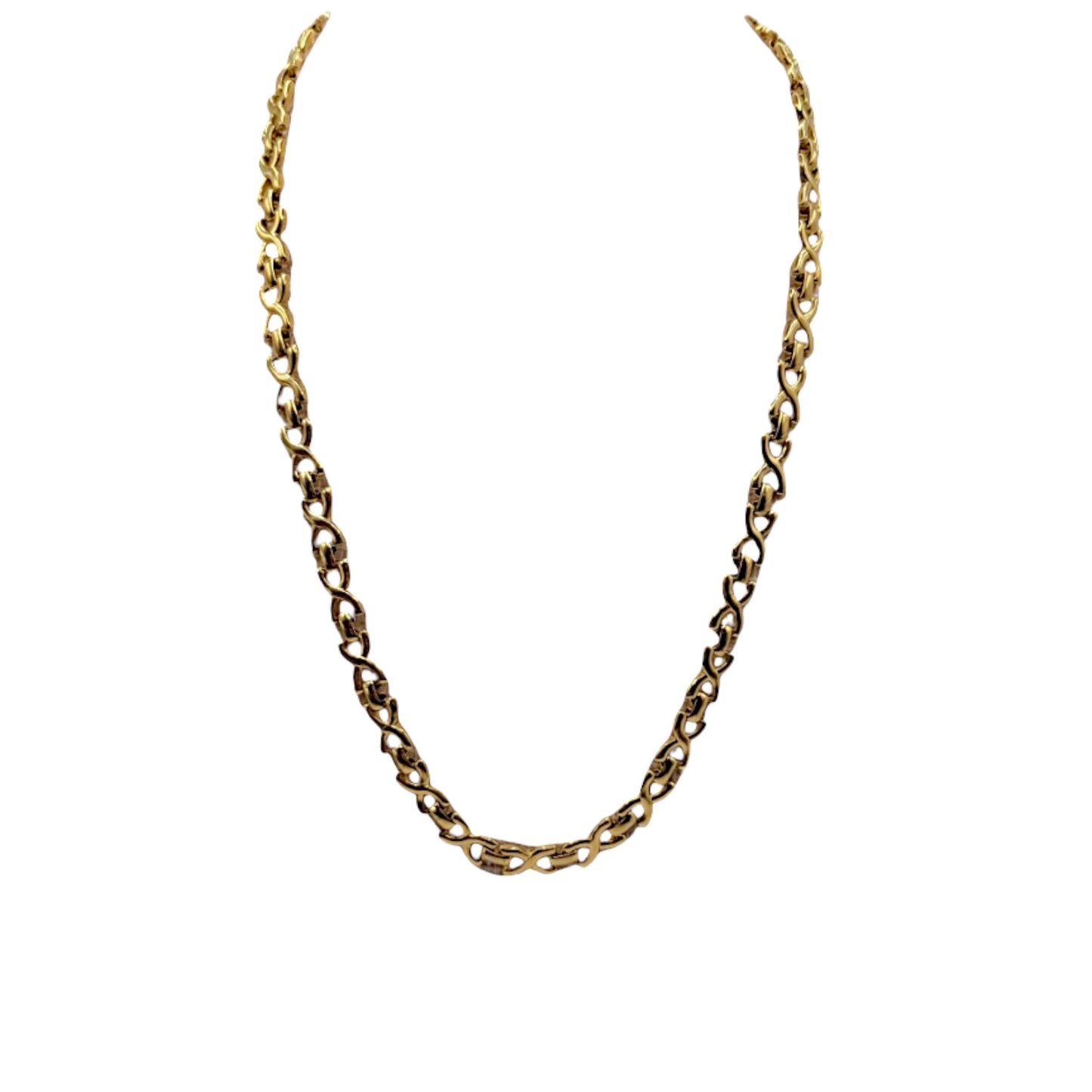 Vintage Givenchy 4G Medallion Gold Tone Link Necklace | Early 1990s
