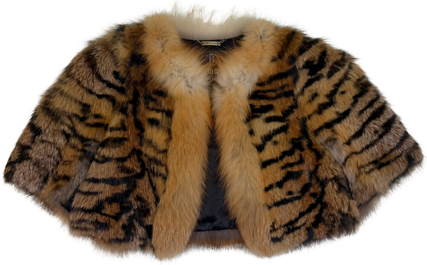 Vintage Roberto Cavalli Leopard Print Fur Bolero Shrug - Early 2000s Collection