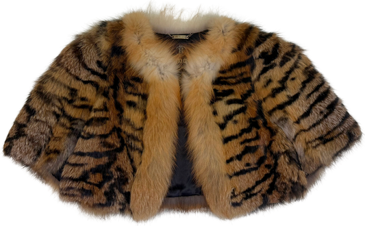 Vintage Roberto Cavalli Leopard Print Fur Bolero Shrug - Early 2000s Collection