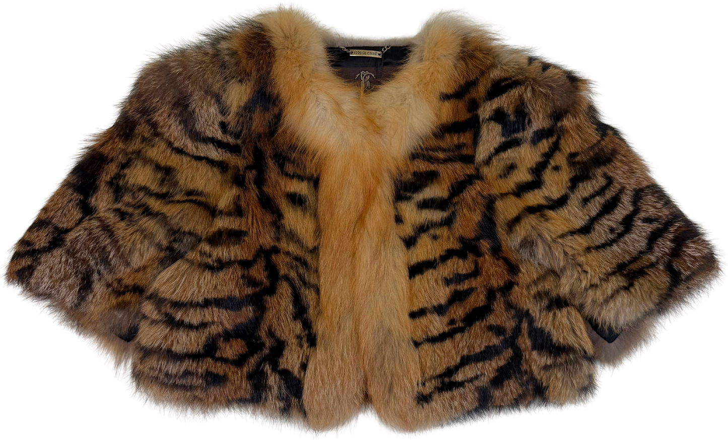 Vintage Roberto Cavalli Leopard Print Fur Bolero Shrug - Early 2000s Collection