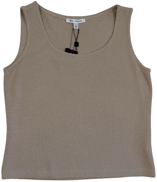 Vintage St. John Tawny Brown Wool-Blend Knit Tank Top – NWT