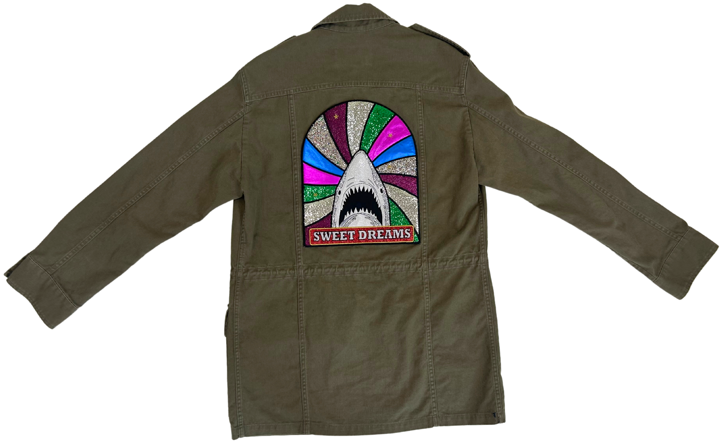 Saint Laurent Paris FW16 “Sweet Dreams” Shark Army Jacket by Anthony Vaccarello
