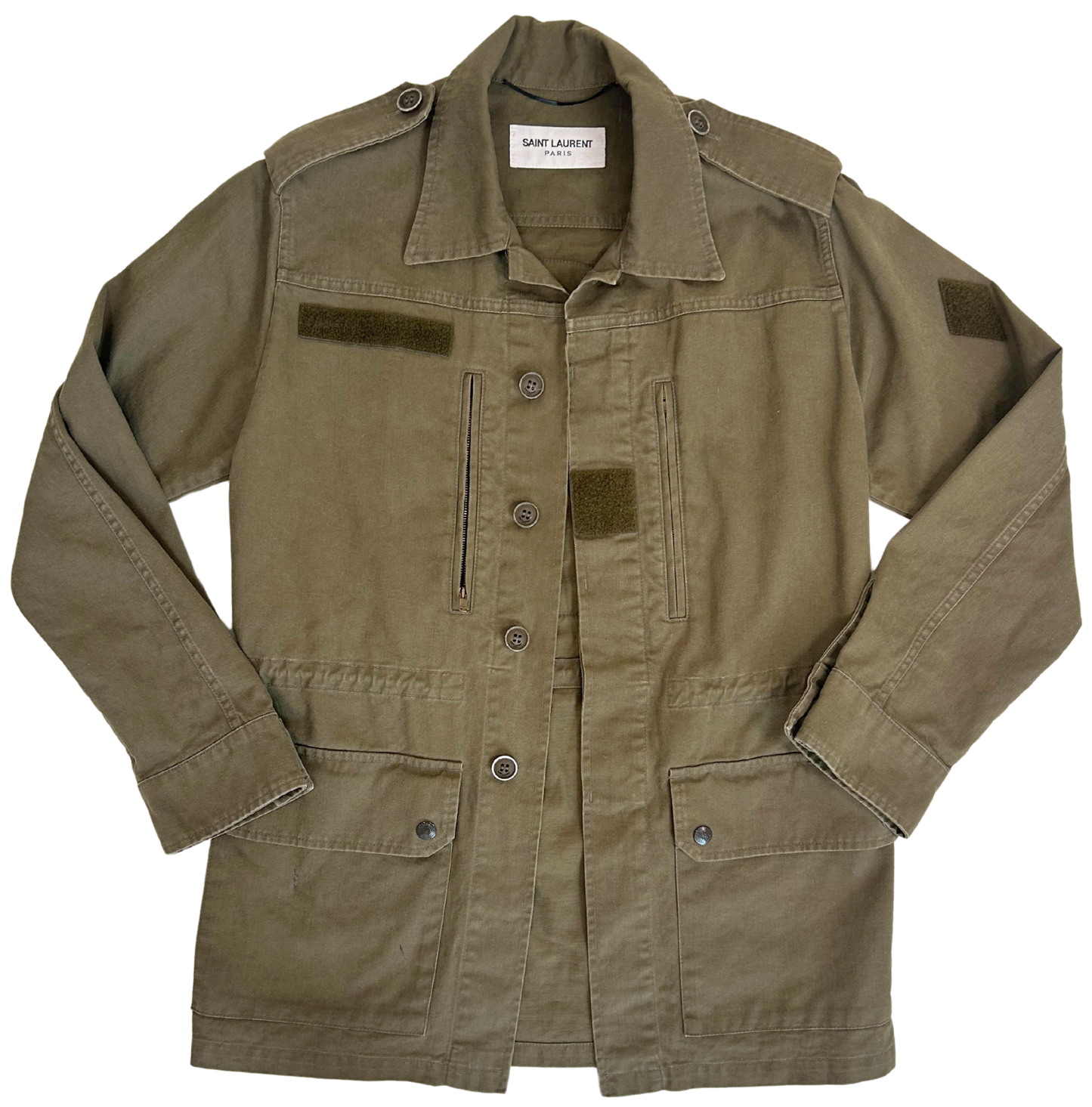 Saint Laurent Paris FW16 “Sweet Dreams” Shark Army Jacket by Anthony Vaccarello