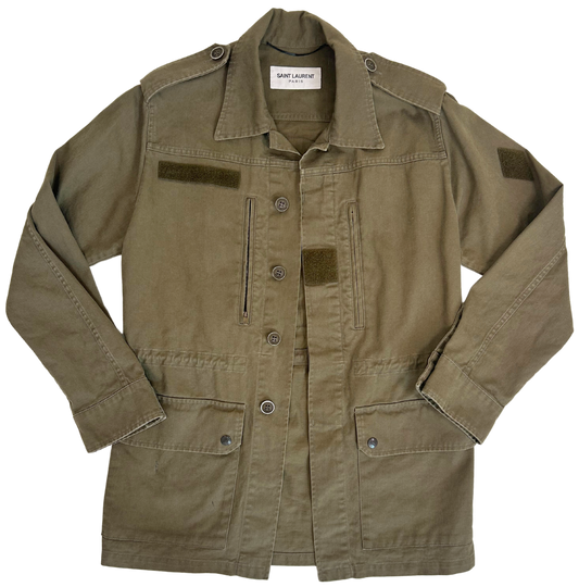 Saint Laurent Paris FW16 “Sweet Dreams” Shark Army Jacket by Anthony Vaccarello