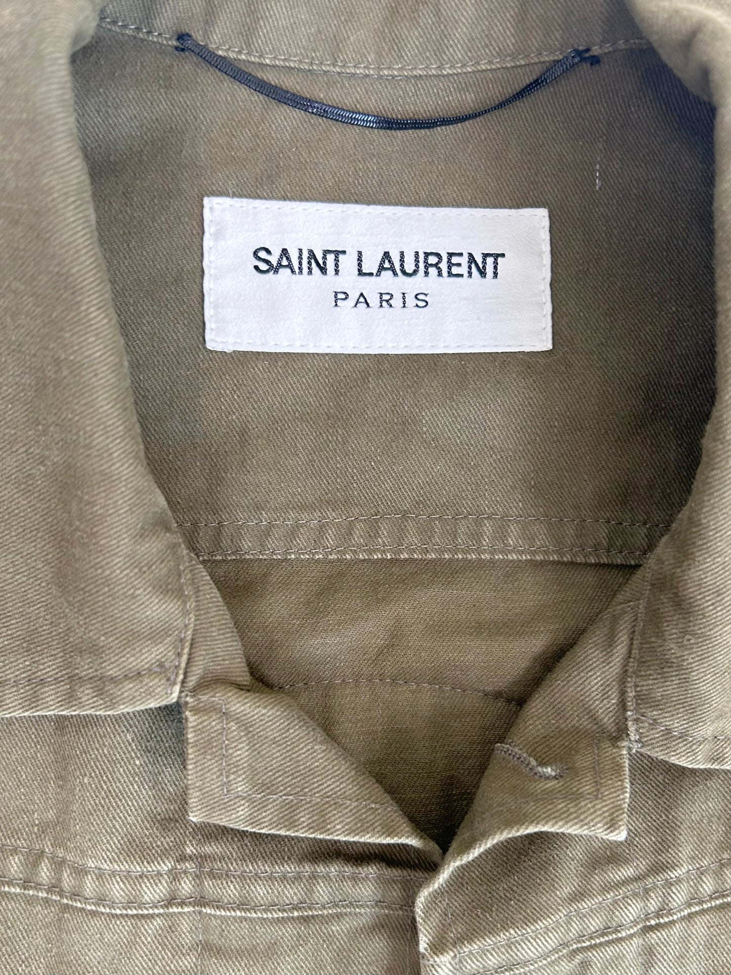 Saint Laurent Paris FW16 “Sweet Dreams” Shark Army Jacket by Anthony Vaccarello