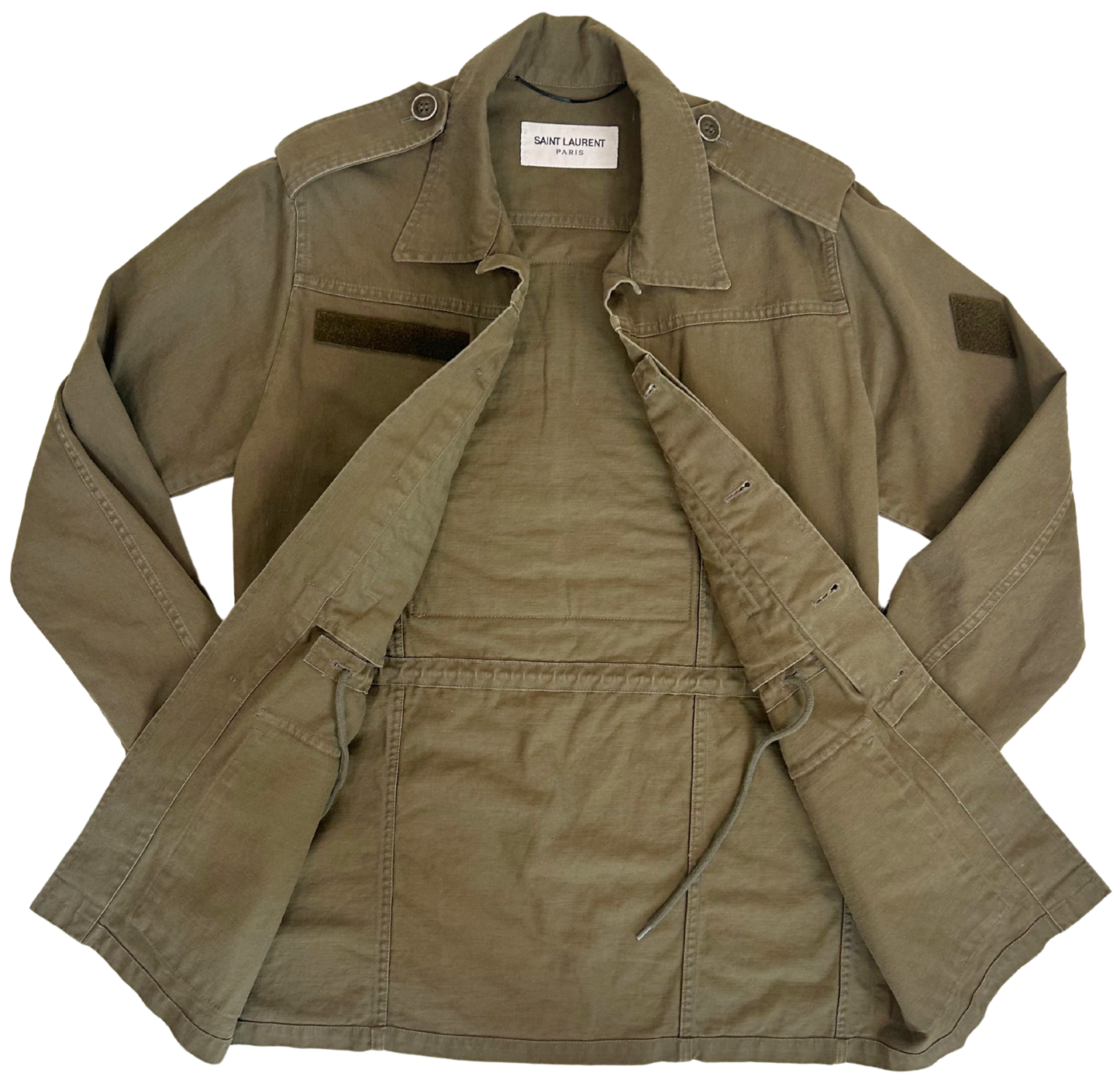 Saint Laurent Paris FW16 “Sweet Dreams” Shark Army Jacket by Anthony Vaccarello