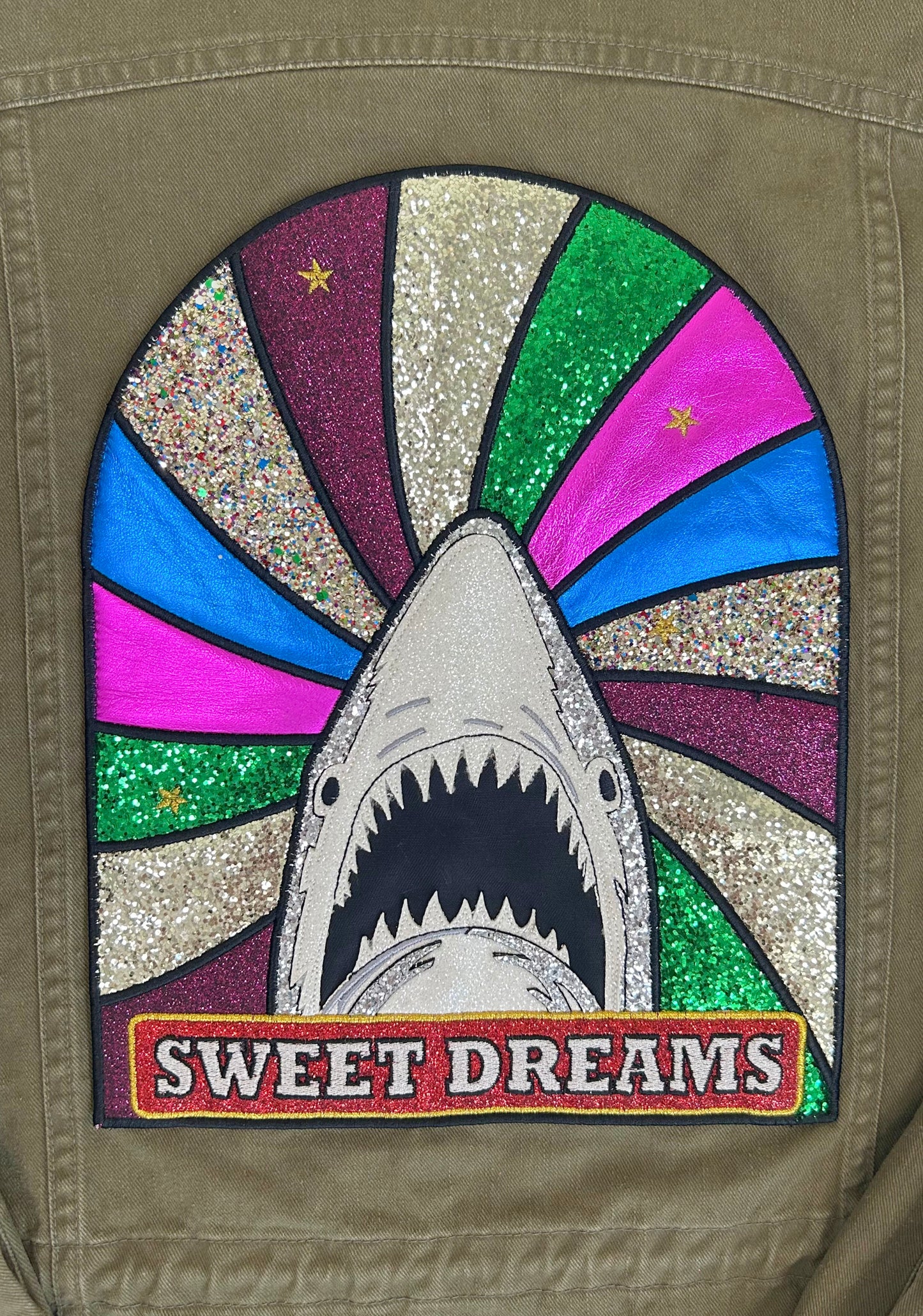 Saint Laurent Paris FW16 “Sweet Dreams” Shark Army Jacket by Anthony Vaccarello