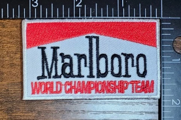 Marlboro World Championship Team Formula 1 Racing Hat Patch Red