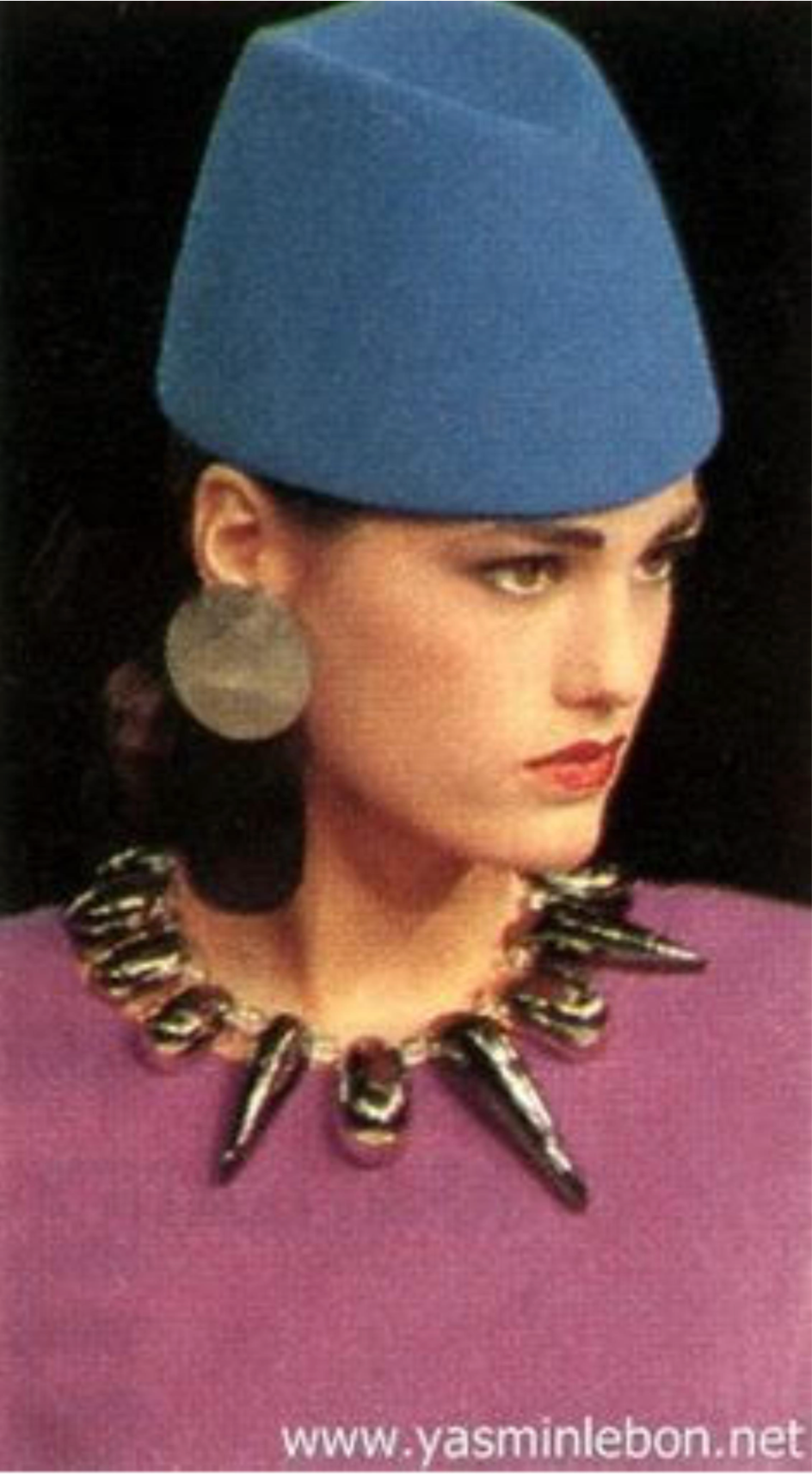 Vintage Yves Saint Laurent YSL Chrome Spike Statement Necklace & Earrings Set, Late 1980s-Early 1990s Runway/Editorial Style