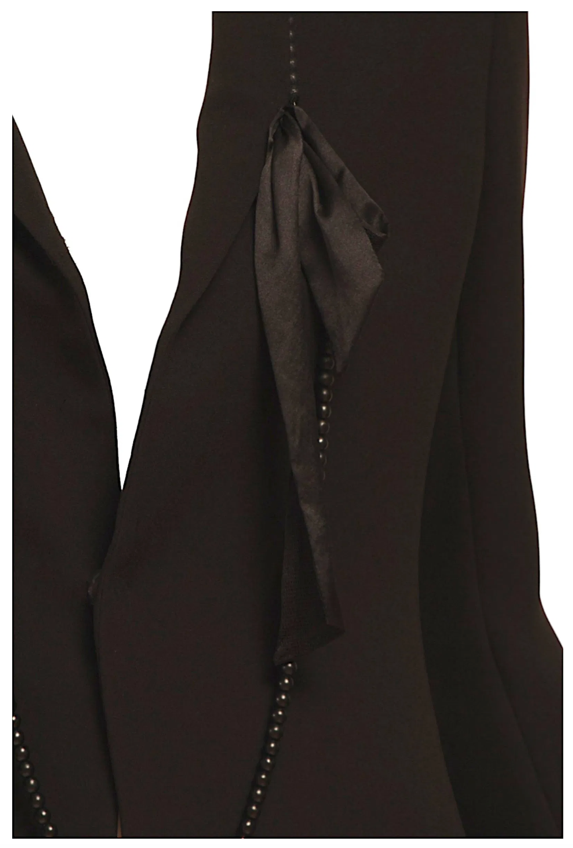 Vintage Late 90s Jean Paul Gaultier Femme Black Blazer with Necklace and Bow Detail