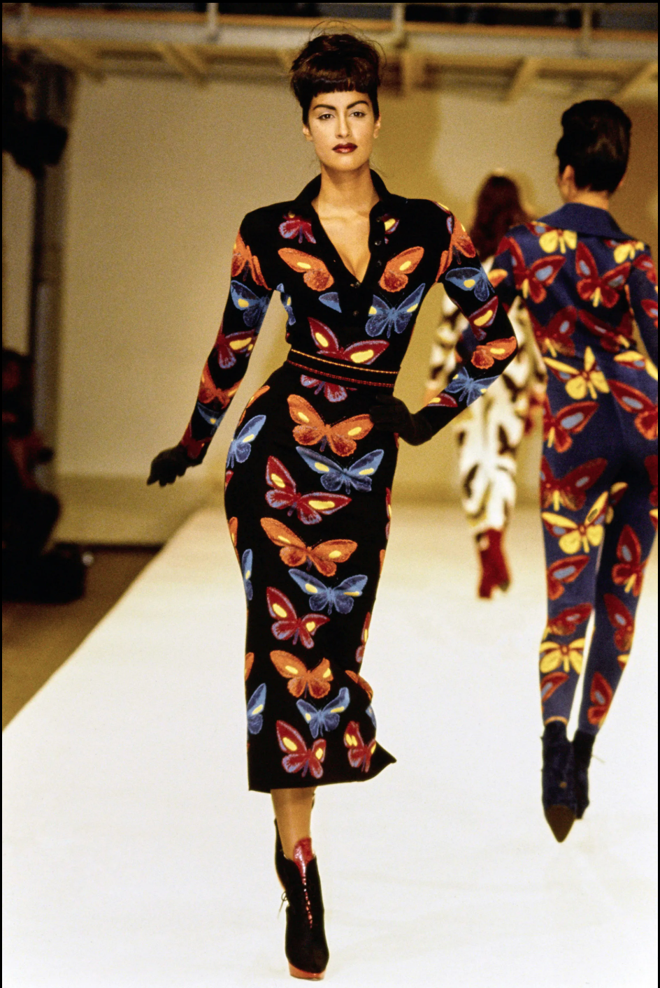 F/W 1991 Azzedine Alaïa Paris Iconic Butterfly Jacquard Knit Leggings/Pants