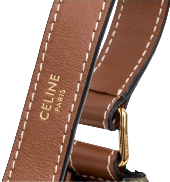 Céline 2021 Ava Logo Camo Print Coated Canvas & Leather Shoulder Bag