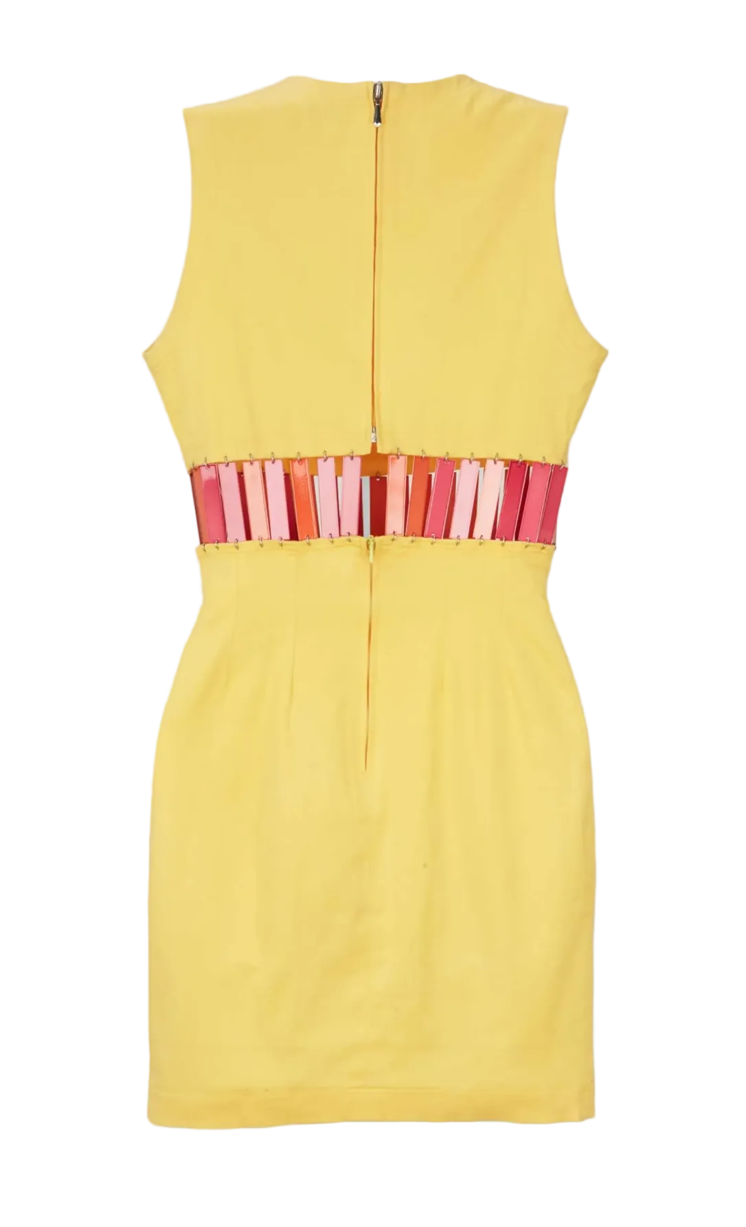 Paco Rabanne 1990s Mod Metal Panel Cutout Mini Dress