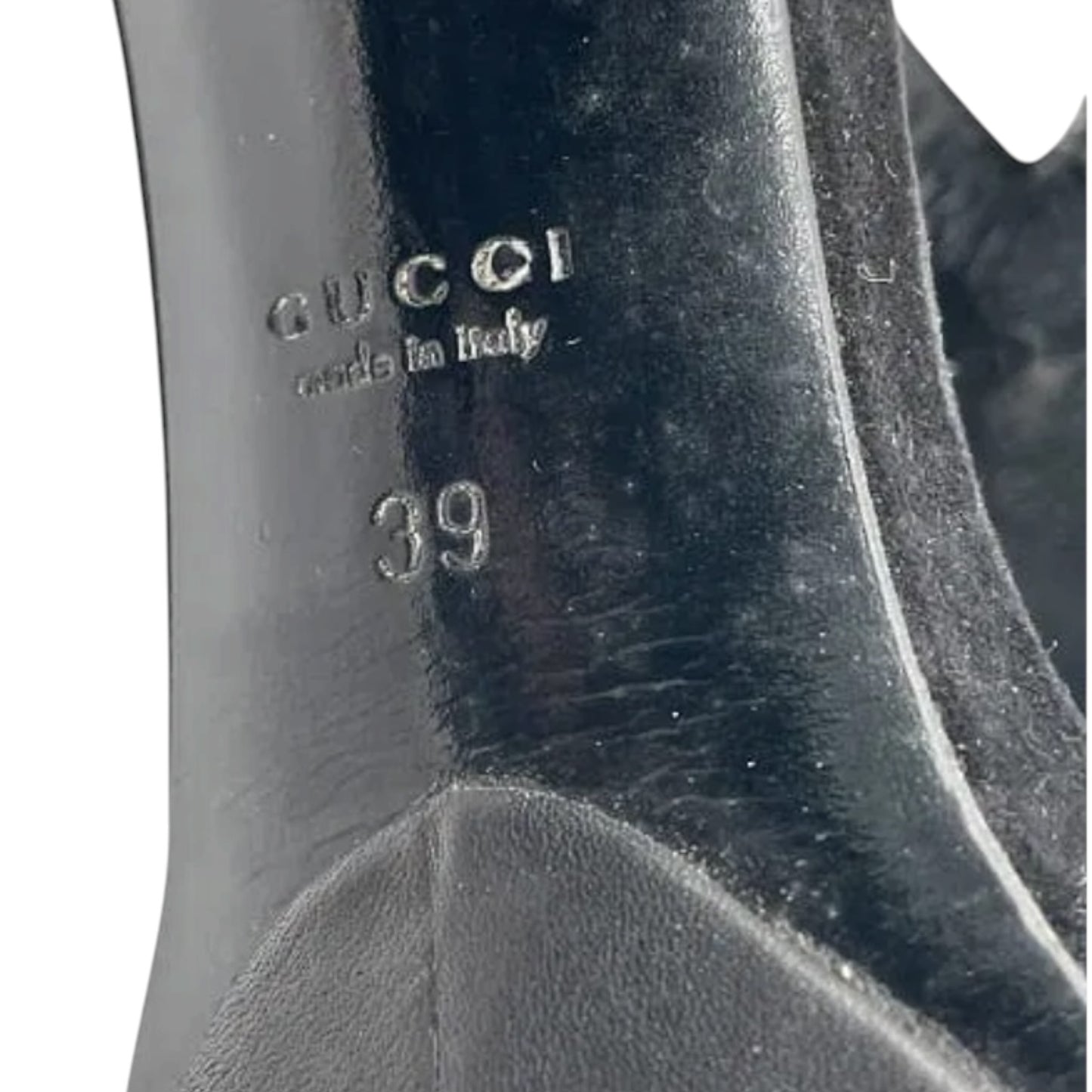 Gucci Spring 2010 “Sigrid” Black Leather Runway Platform Heels Size 39