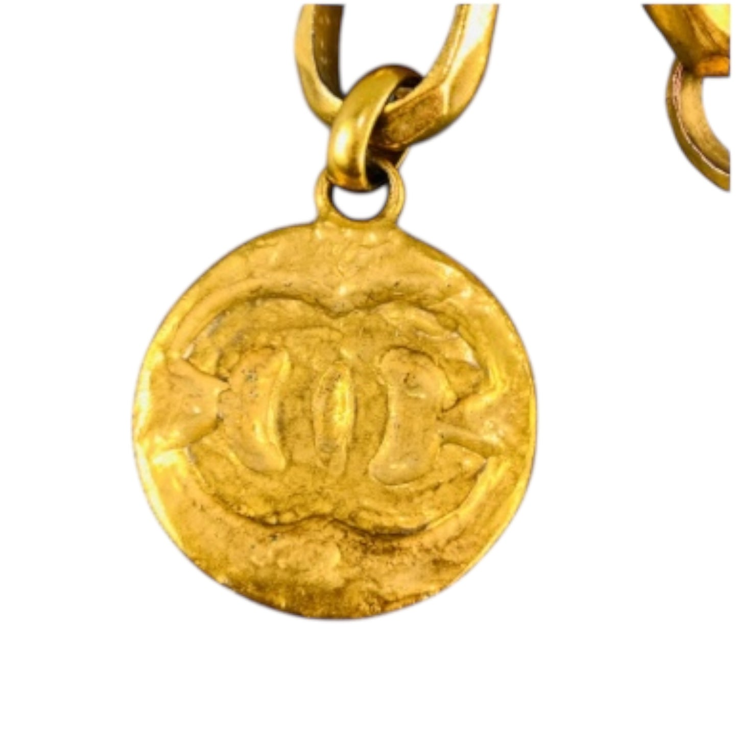 Chanel S/S 1993 Hammered Gold CHANEL Letter Logo Chain Belt – Runway (Look 1)