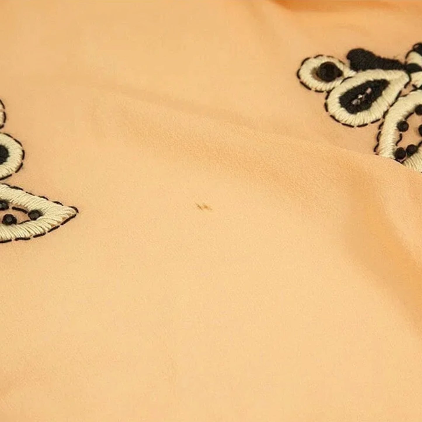 Temperley London Peach Silk Beaded Embroidered Sleeveless Midi Dress UK 10
