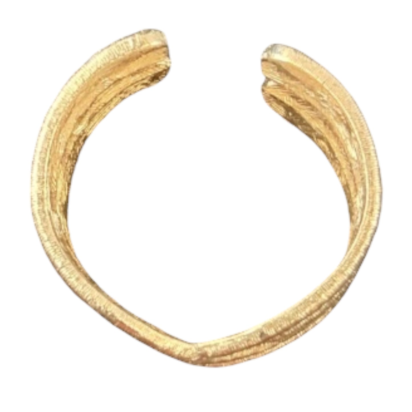 Vintage Givenchy Gold Plated Textured Wrap Cuff Bracelet
