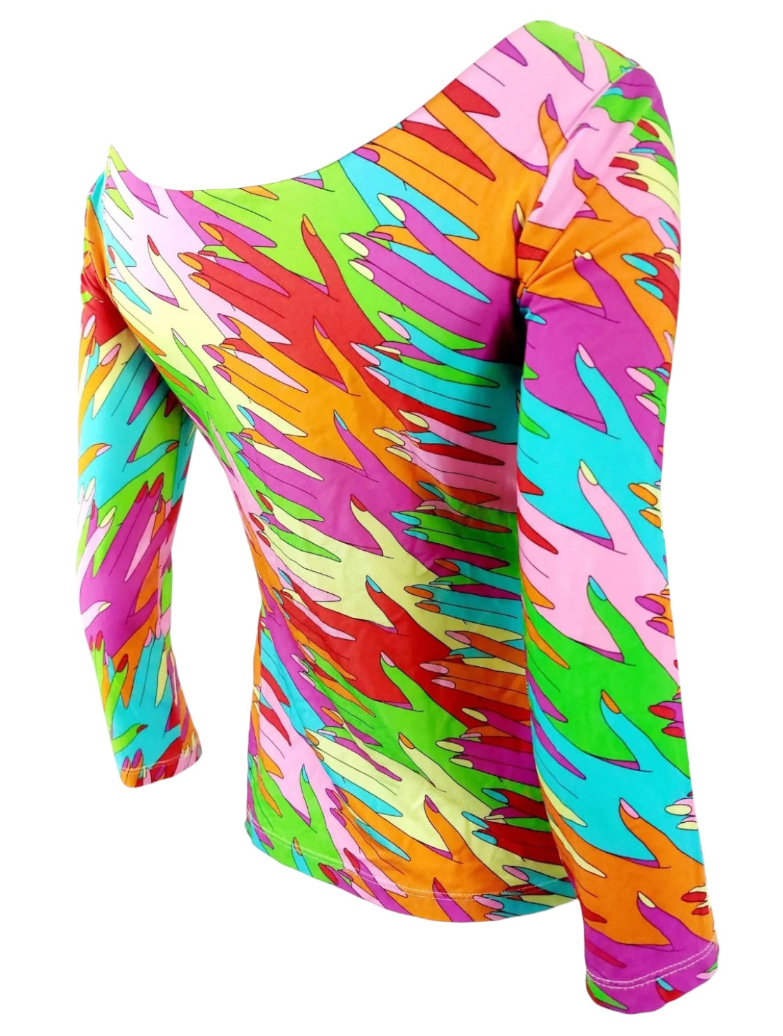 Dolce and Gabbana D&G Bella Hadid Rainbow Mesh Top