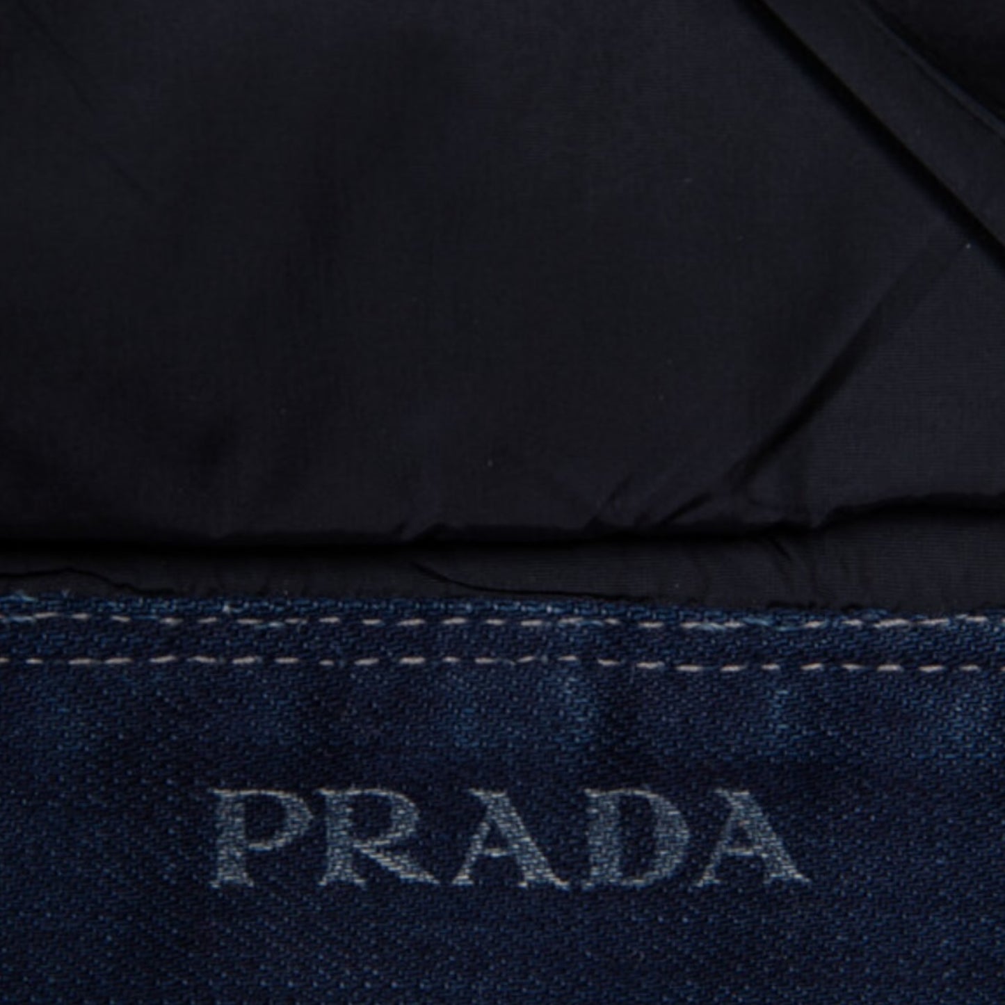 Prada 2008 Indigo Denim Cropped Jacket with Oversized Alpaca Fur Collar IT 40